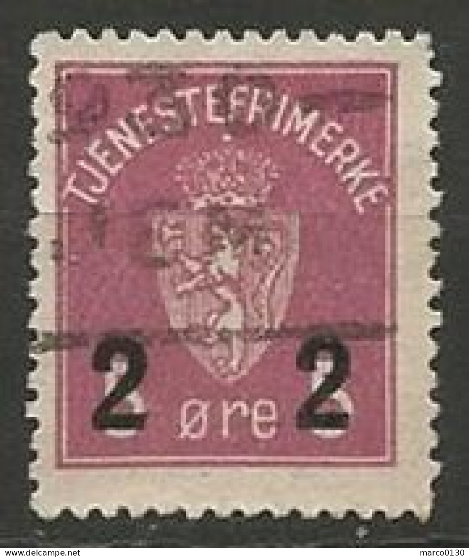 NORVEGE / DE SERVICE N° 8 OBLITERE - Dienstzegels