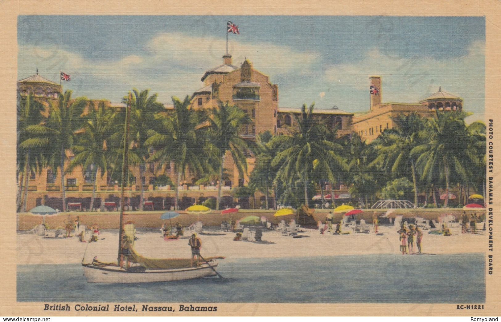 CARTOLINA  NASSAU,BAHAMAS,ANTILLE-BRITISH COLONIAL HOTEL-NON VIAGGIATA - Bahamas