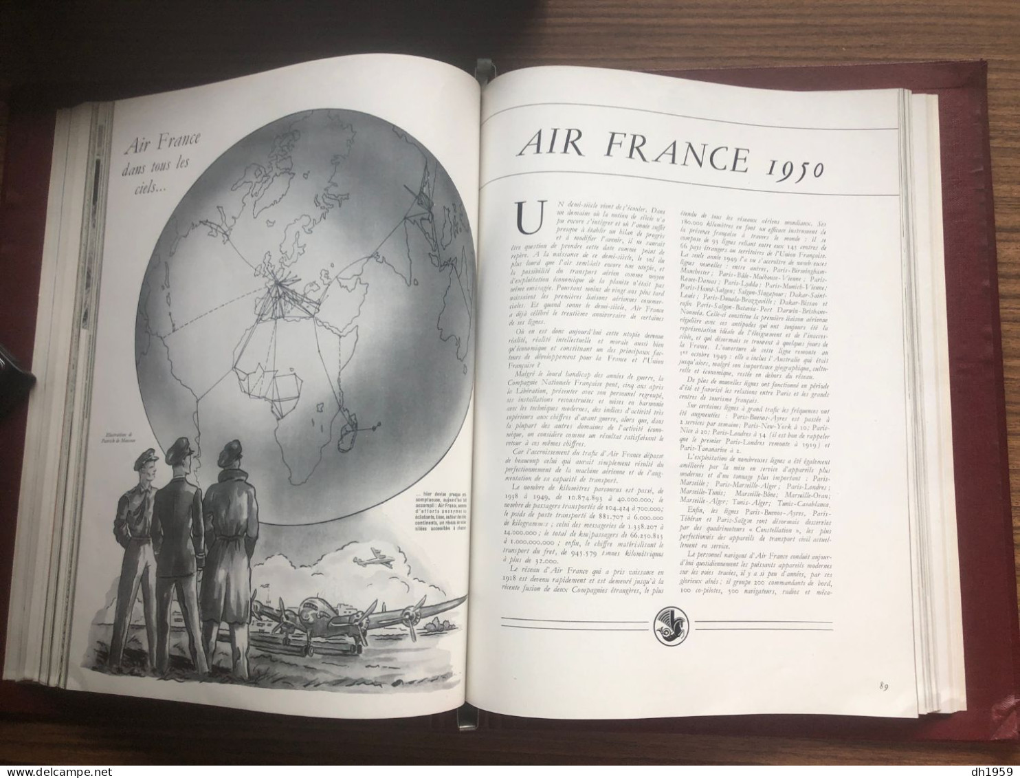 AIR FRANCE REVUE AVIATION  OUTRE MER PRINTEMPS 1950 PRESSE J. VERNE CHANEL AFRIQUE DAKAR ASIE TAHITI PUB PUBLICITE