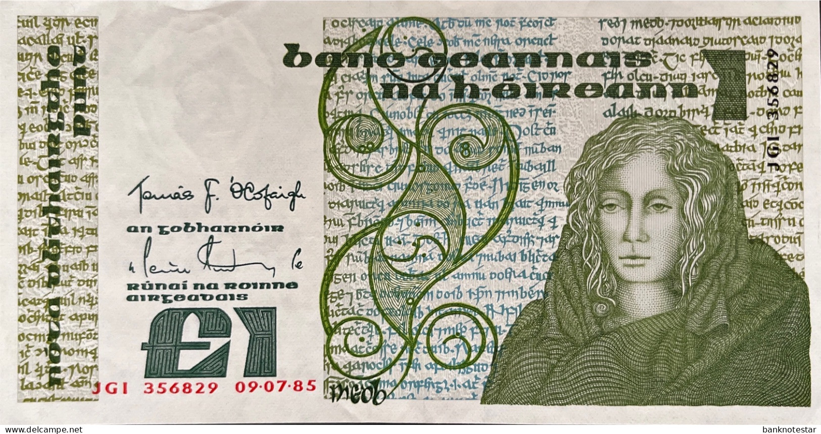 Ireland 1 Pound, P-70c (09.07.1985) - Very Fine - Ierland
