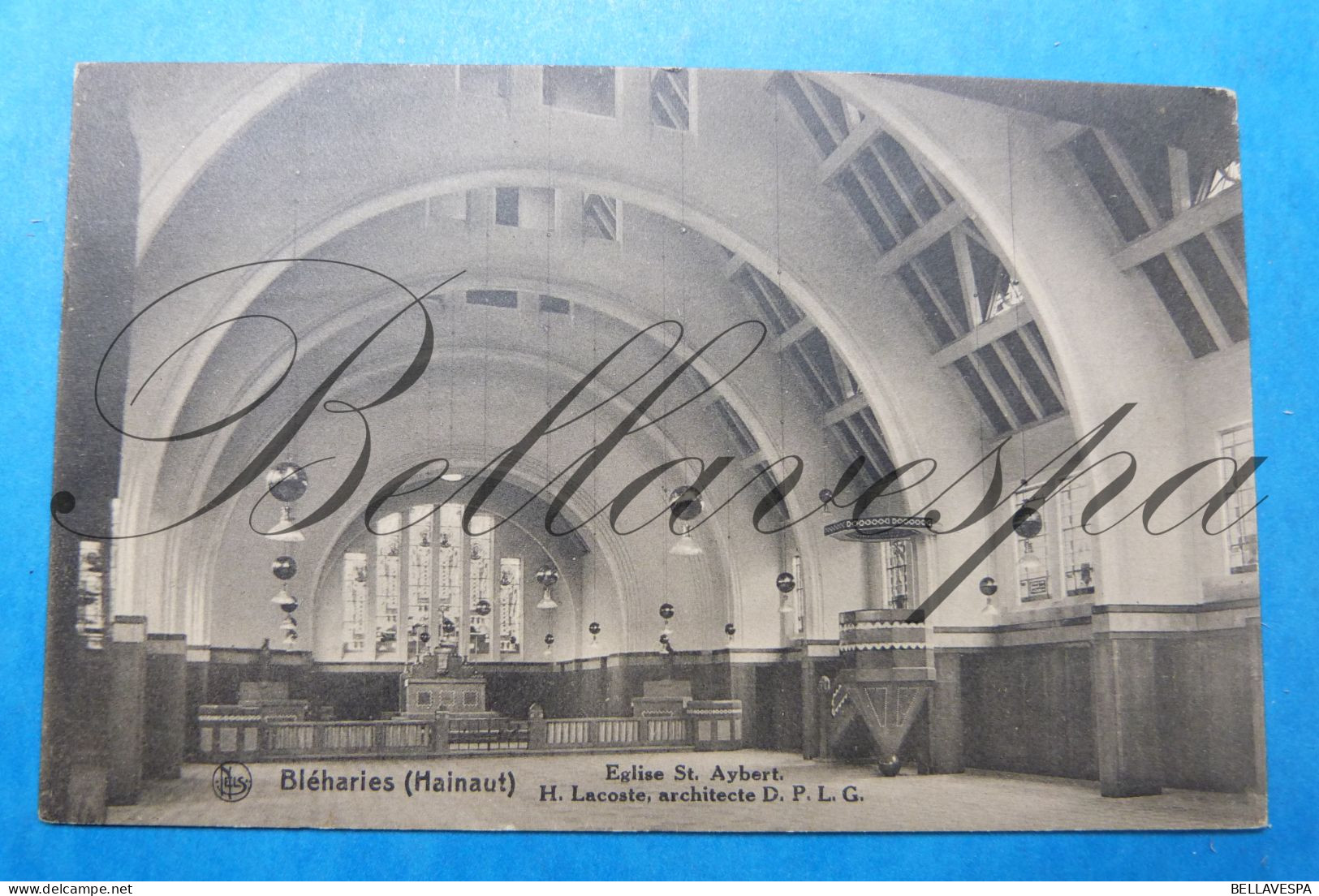 Bléharies Eglise St. Aybert Architecte H.Lacoste D.P.L.G.-1934 - Brunehaut