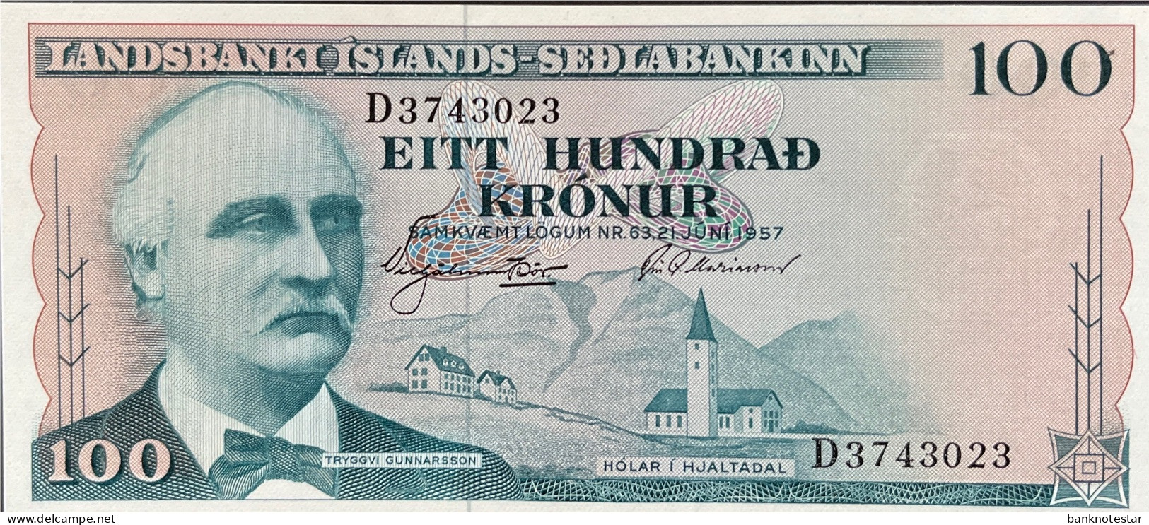 Iceland 100 Kronur, P-40 (L.1957) - UNC - Island