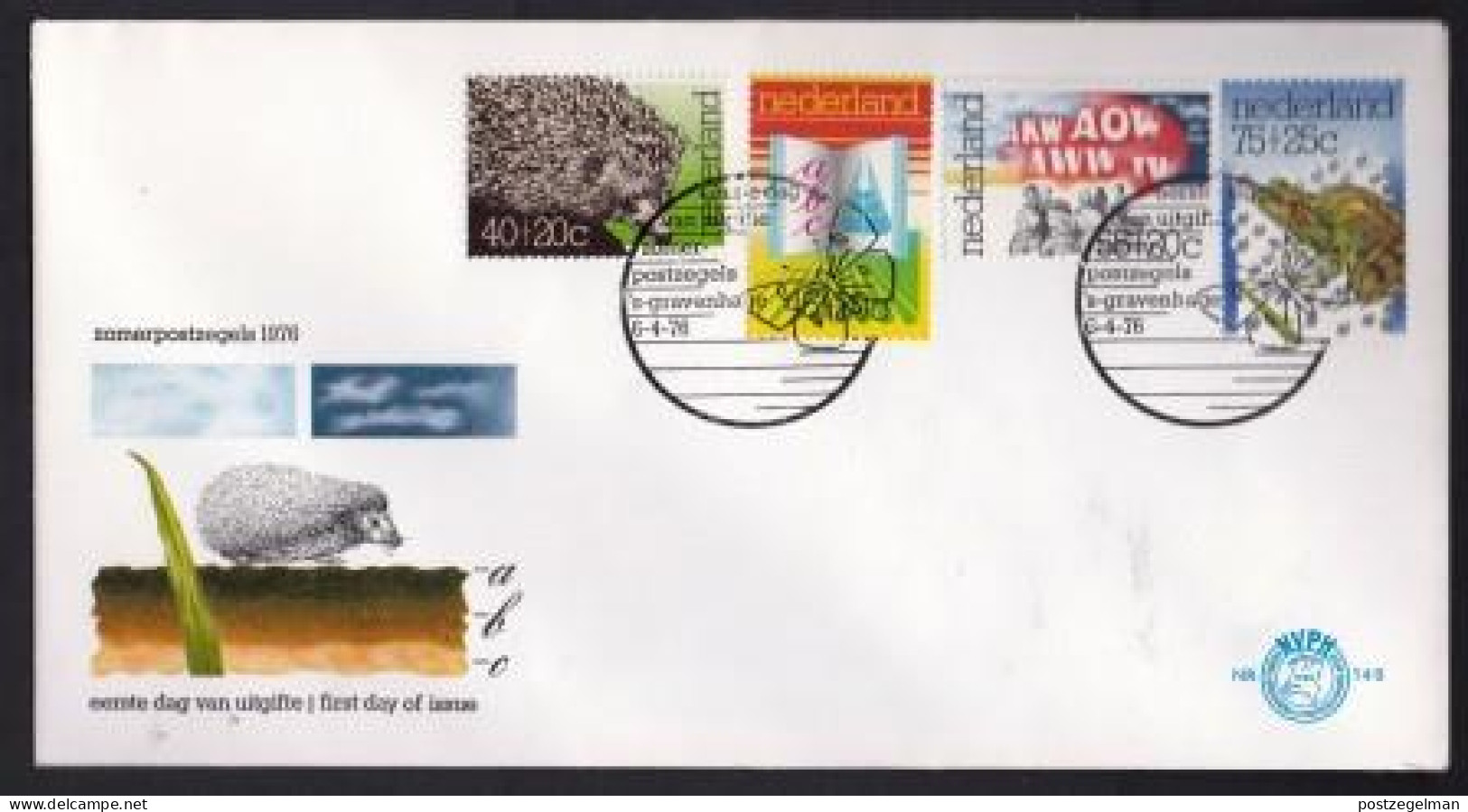 NETHERLANDS, 1976, Mint FDC, Summer Issues NVPH E146, Scannr. N006 - FDC