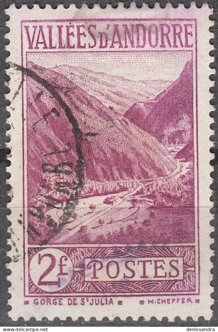 Andorre Français 1932 Michel 43 O Cote (2008) 11.00 € Gorges De Saint-Julia Cachet Rond - Oblitérés