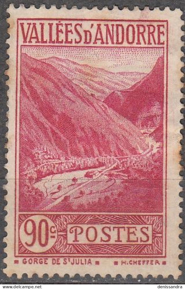 Andorre Français 1932 Michel 38 O Cote (2008) 6.10 € Gorges De Saint-Julia - Used Stamps