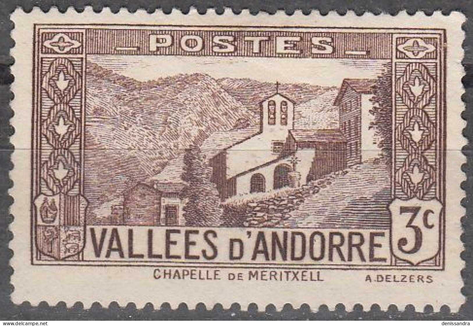 Andorre Français 1932 Michel 26 O Cote (2008) 0.50 € Chapelle De Meritxell - Used Stamps