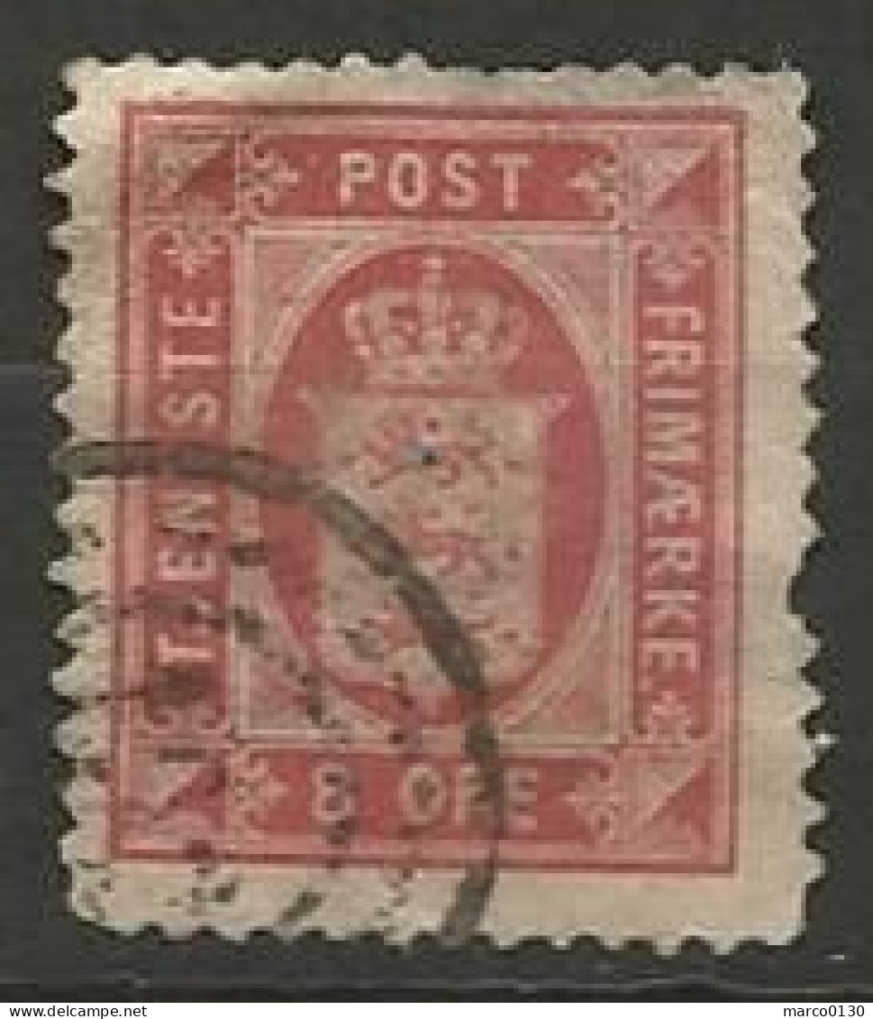 DANEMARK / DE SERVICE N° 8 OBLITERE Dentelure 14 X 13 1/2 - Dienstzegels