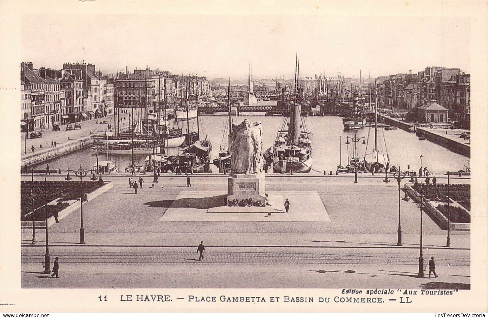 FRANCE - 76 - LE HAVRE - Place Gambetta Et Bassin Du Commerce - LL - Carte Postale Ancienne - Zonder Classificatie