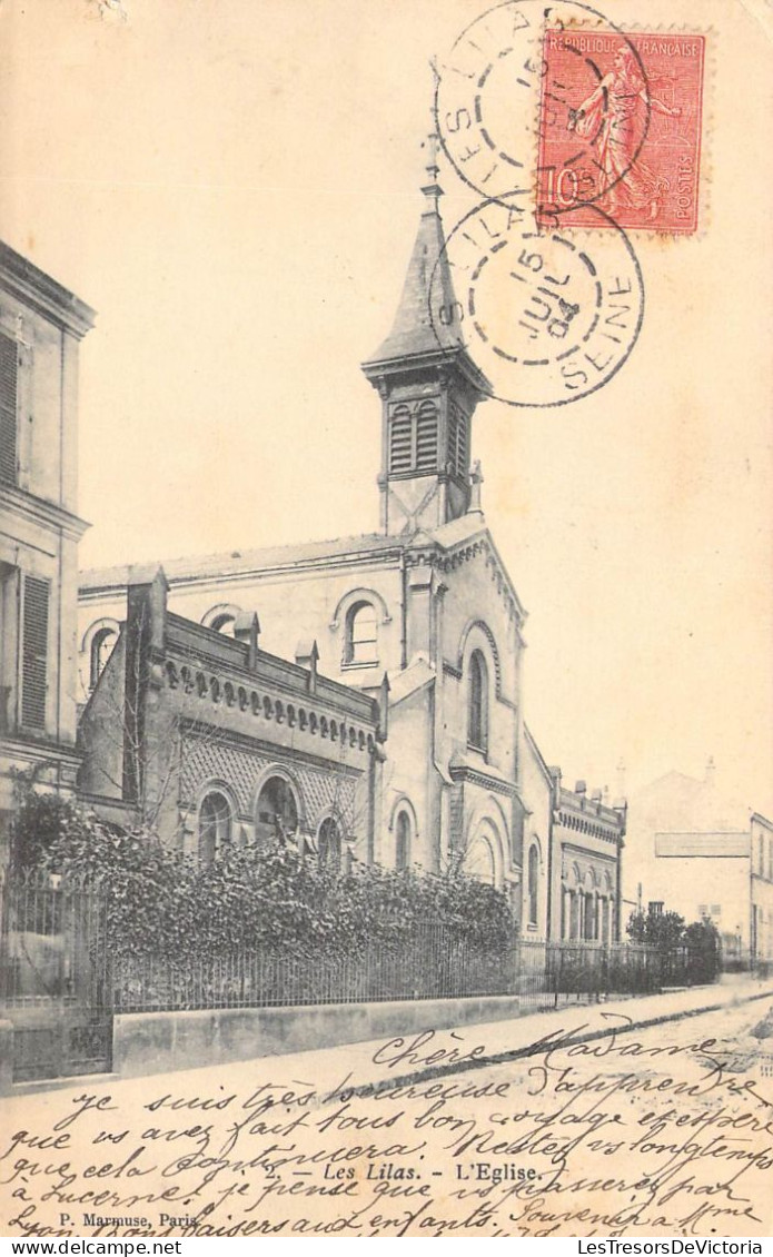 FRANCE - 93 - LES LILAS - L'Eglise - Carte Postale Ancienne - Les Lilas