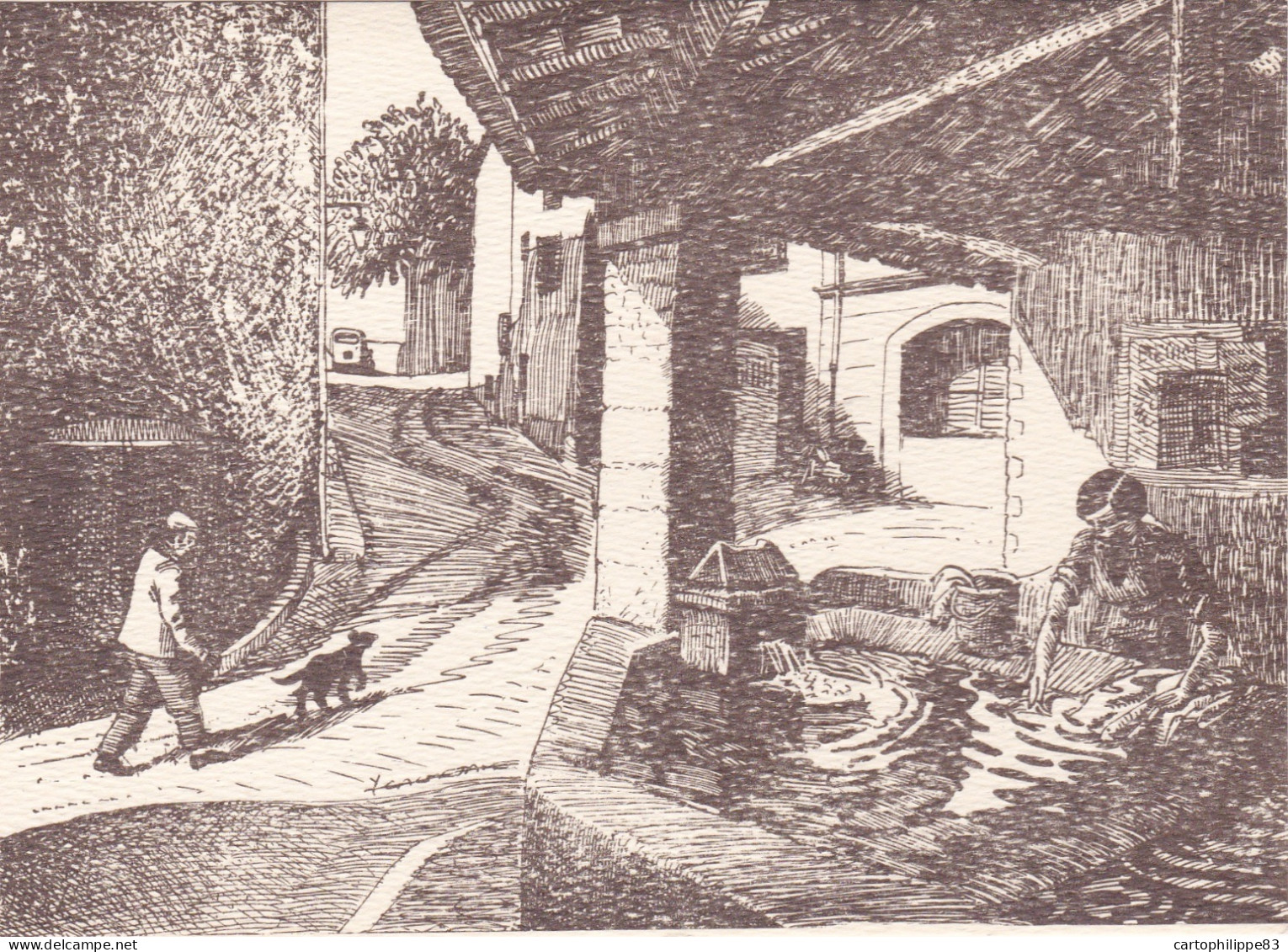 VAR 83 SALERNES VU PAR YVES CALMEJANNE LE VIEUX LAVOIR - Salernes