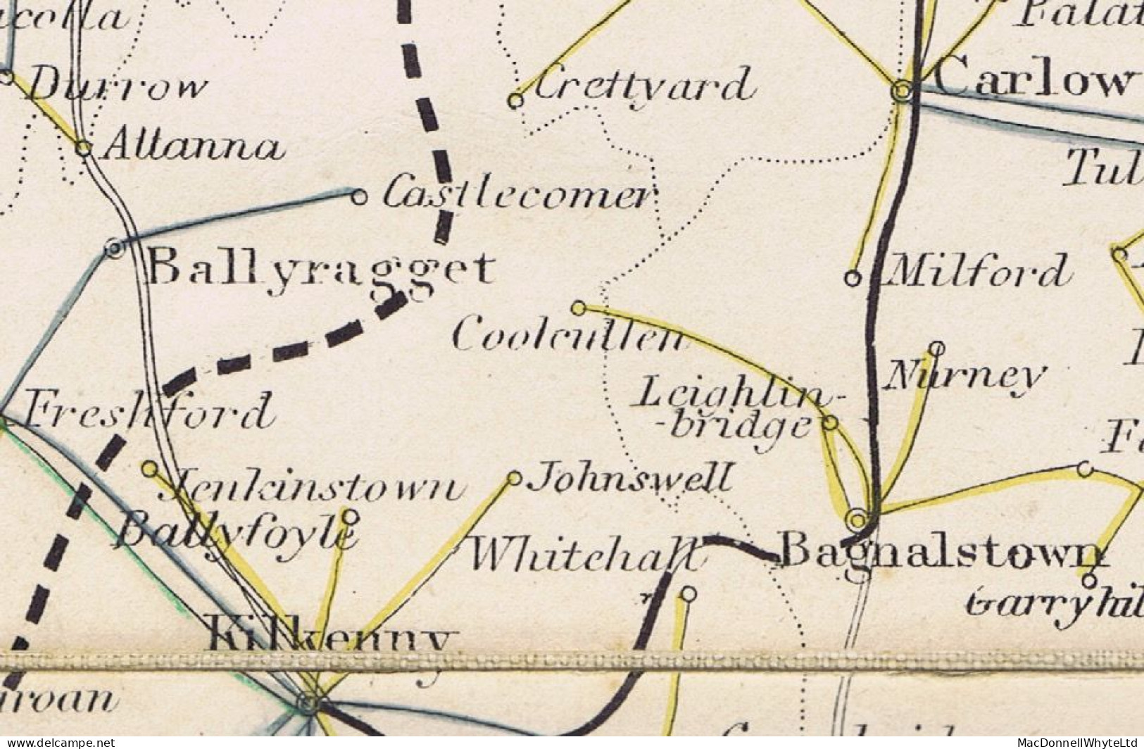 Ireland Kilkenny Undated Front And Part Back To Dublin With Unframed POST PAID Of Castlecomer, Matching Udc CASTLECOMER - Préphilatélie