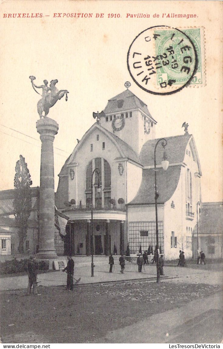 BELGIQUE - BRUXELLES - Expositions 1910 - Pavillon De L'Allemagne - Carte Postale Ancienne - Altri & Non Classificati