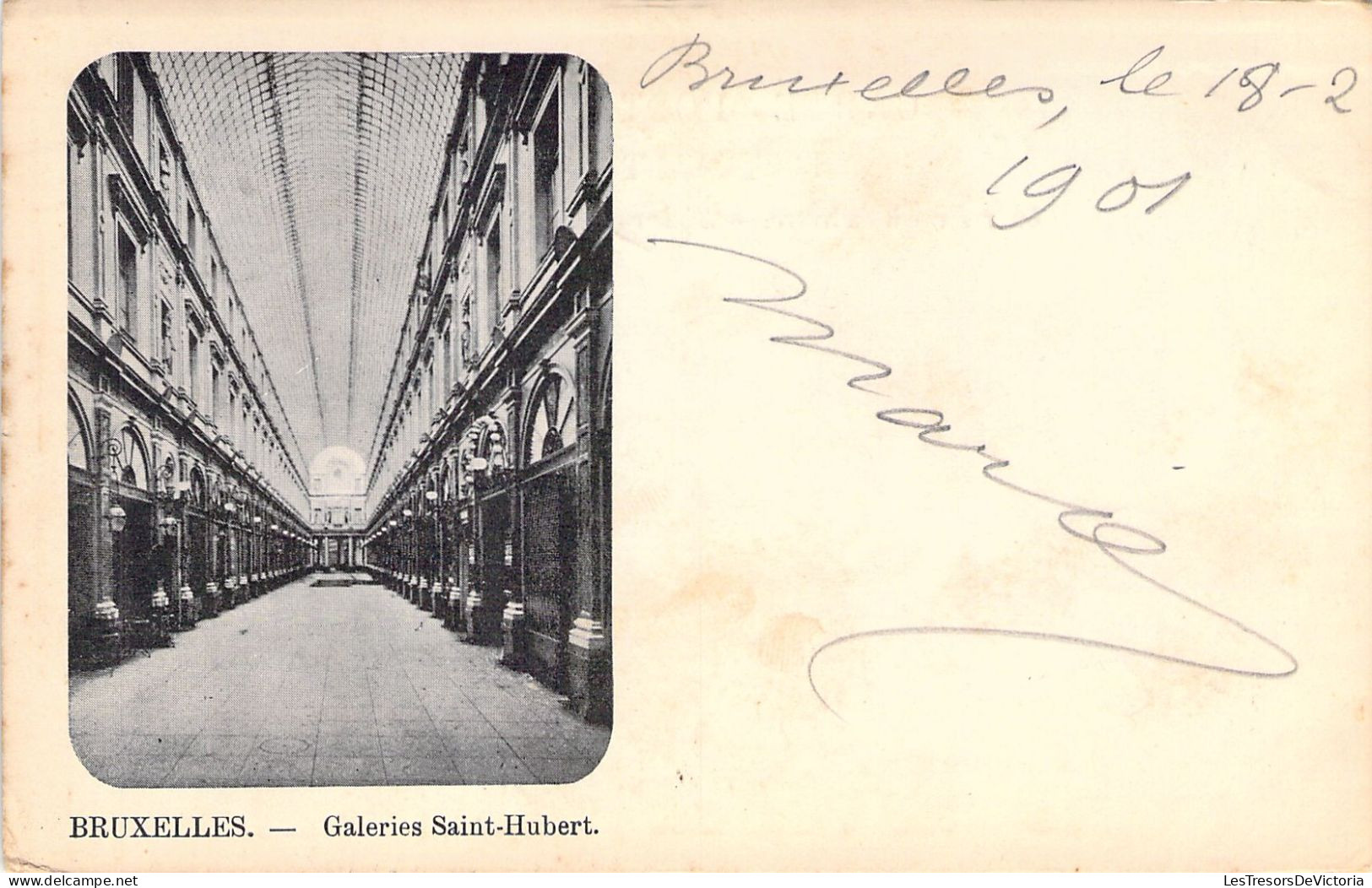 BELGIQUE - BRUXELLES - Galerie St Hubert - Carte Postale Ancienne - Altri & Non Classificati