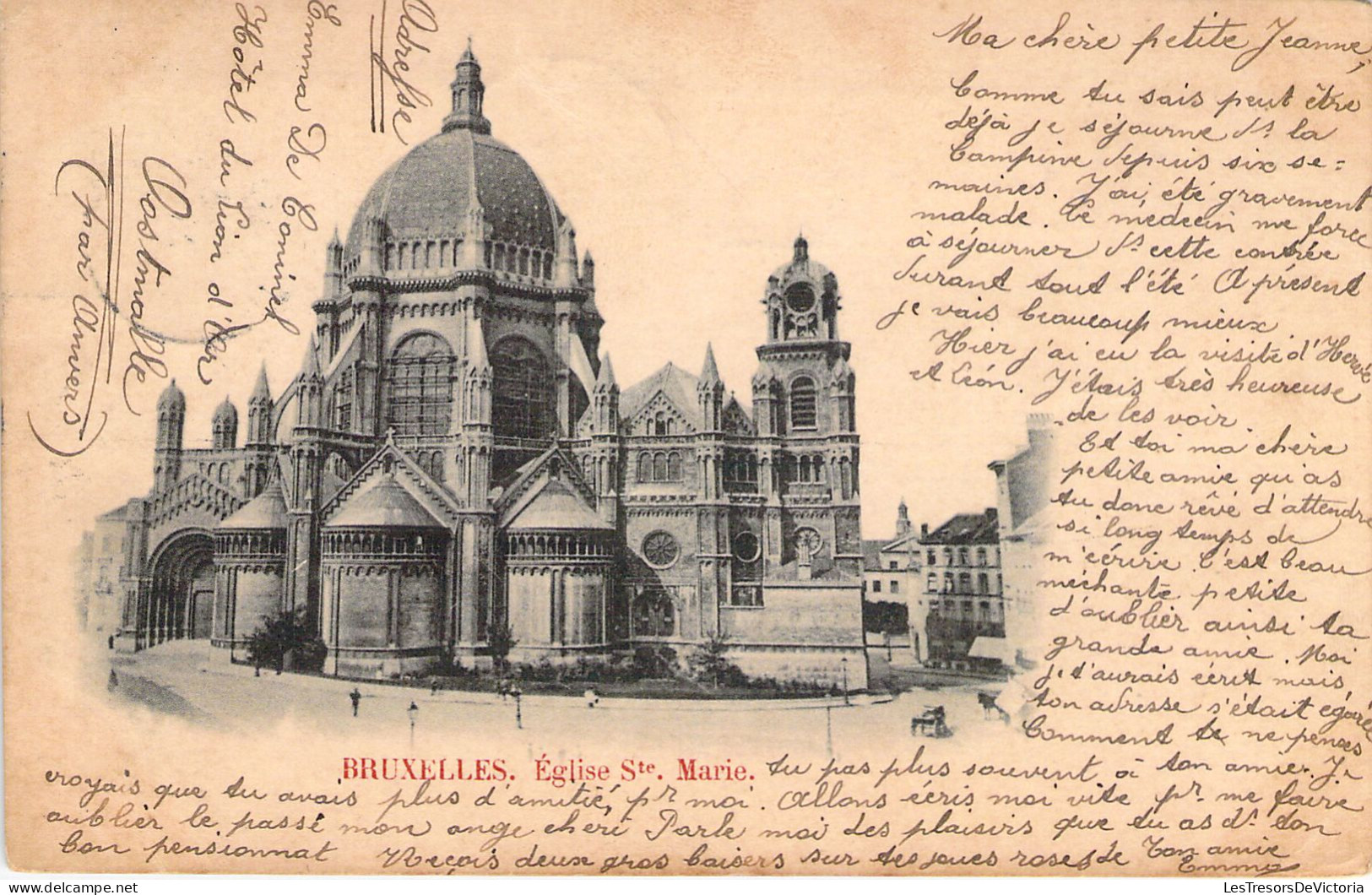 BELGIQUE - BRUXELLES - Eglise Ste Marie - Carte Postale Ancienne - Altri & Non Classificati