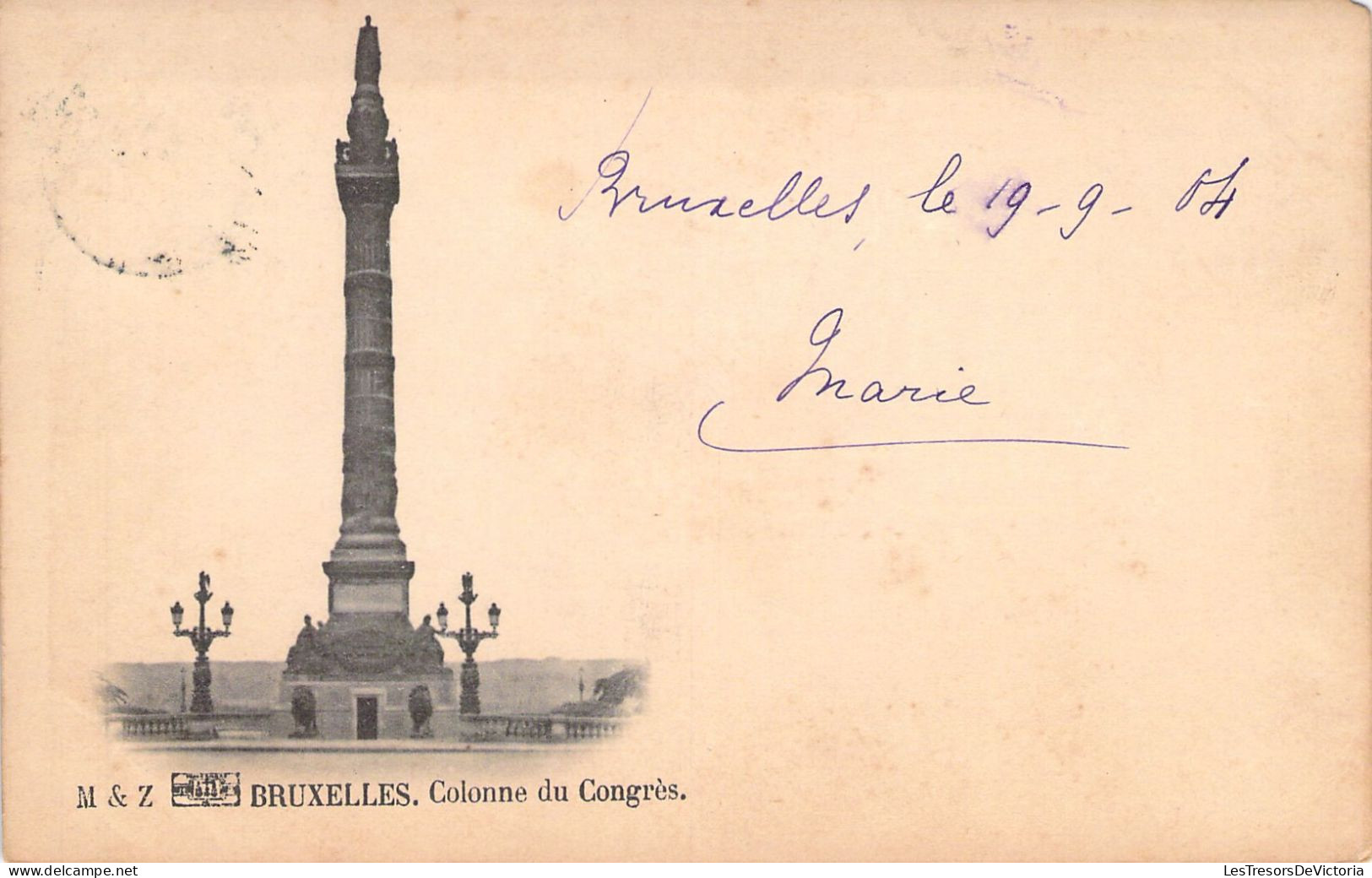 BELGIQUE - BRUXELLES - Colonne Du Congrès - Carte Postale Ancienne - Altri & Non Classificati