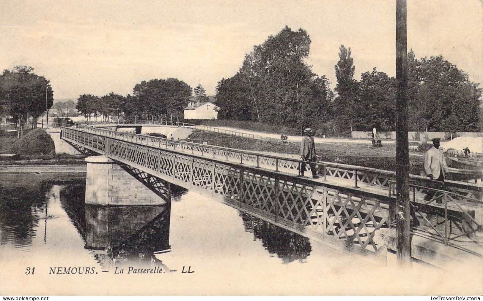 FRANCE - 77 - NEMOURS - La Passerelle - LL - Carte Postale Ancienne - Nemours