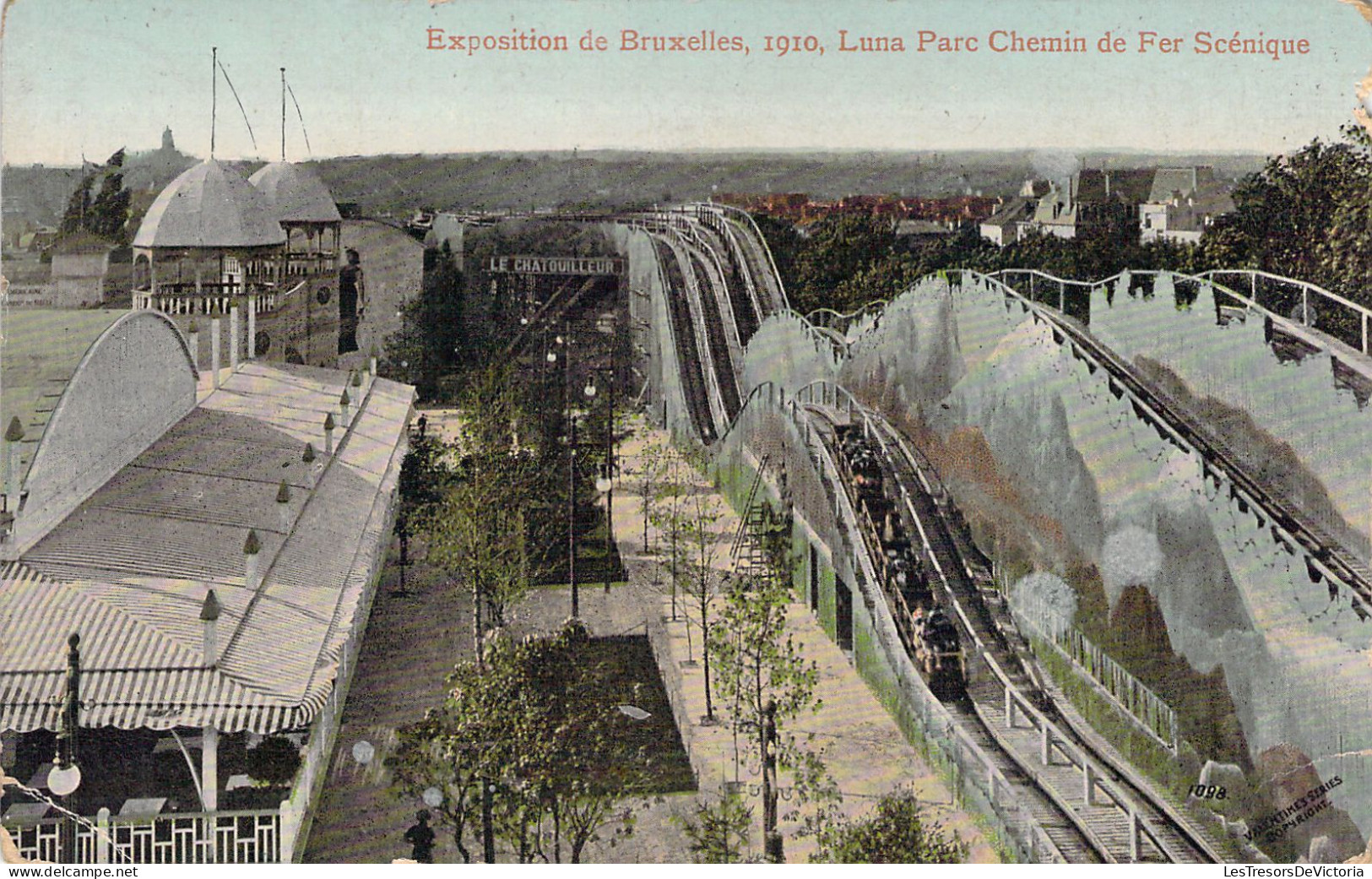 BELGIQUE - BRUXELLES - Exposition De 1910 - Luna Parc Chemin De Fer Scénique - Carte Postale Ancienne - Altri & Non Classificati