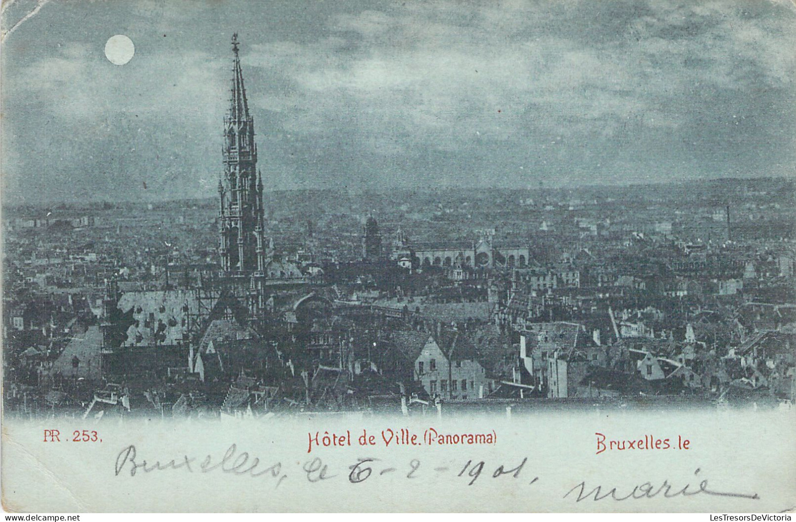 BELGIQUE - BRUXELLES - Hôtel De Ville - Panorama - Carte Postale Ancienne - Altri & Non Classificati