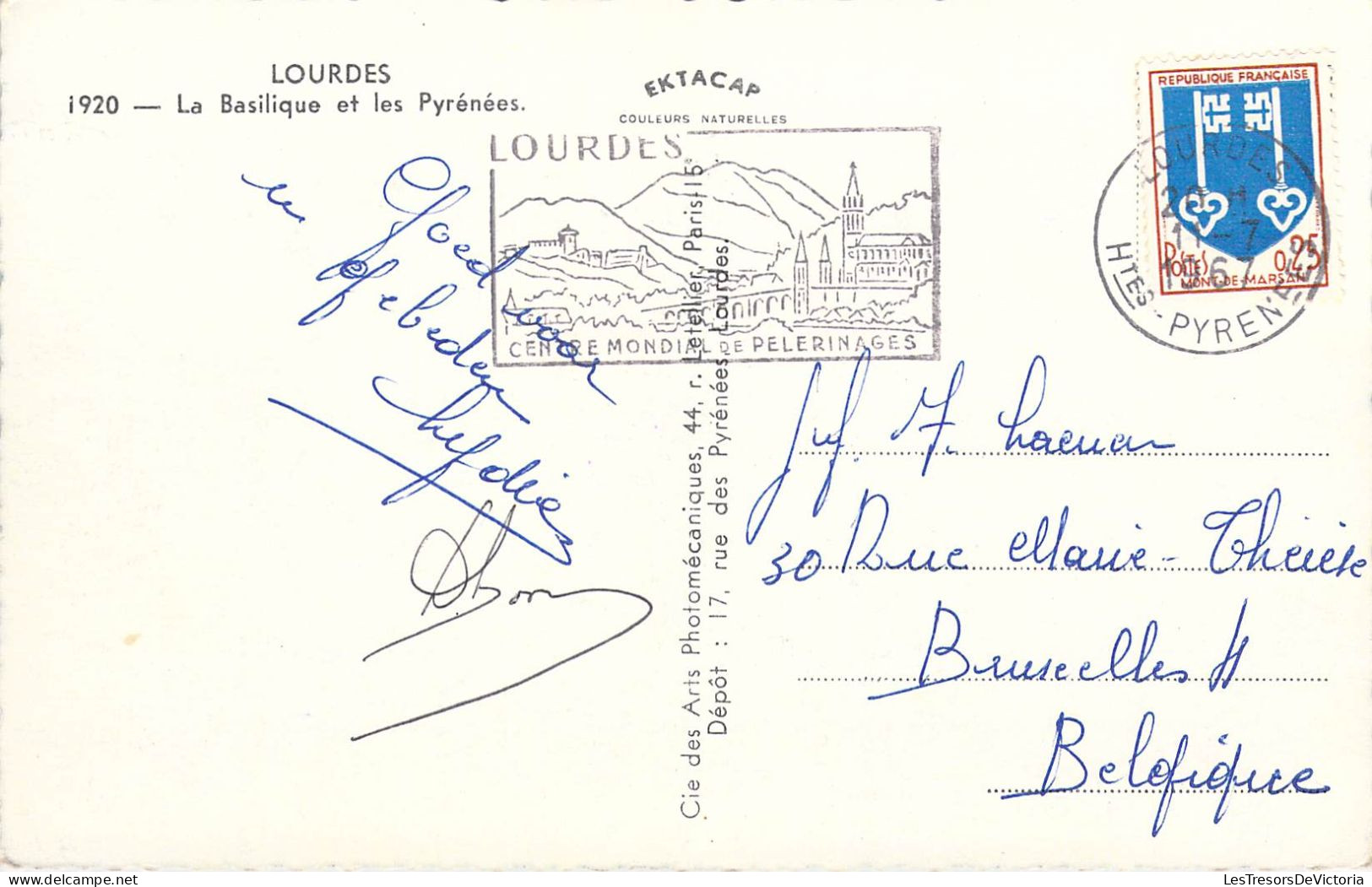 FRANCE - 65 - LOURDES - La Basilique Et Les Pyrénées - Carte Postale Ancienne - Lourdes