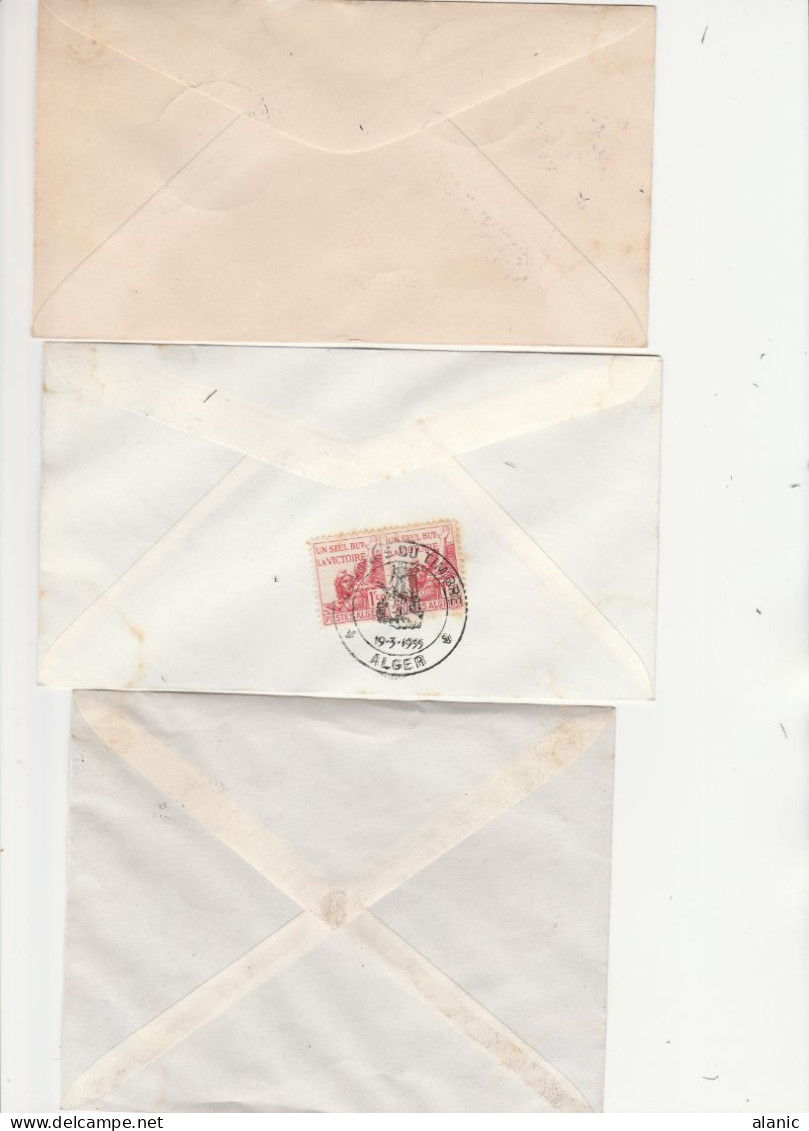 FDC - ALGERIE LOT DE 4 FDC - N° 300/301 CROIX ROUGE +N°325 + N°343/4°  N°327 - FDC