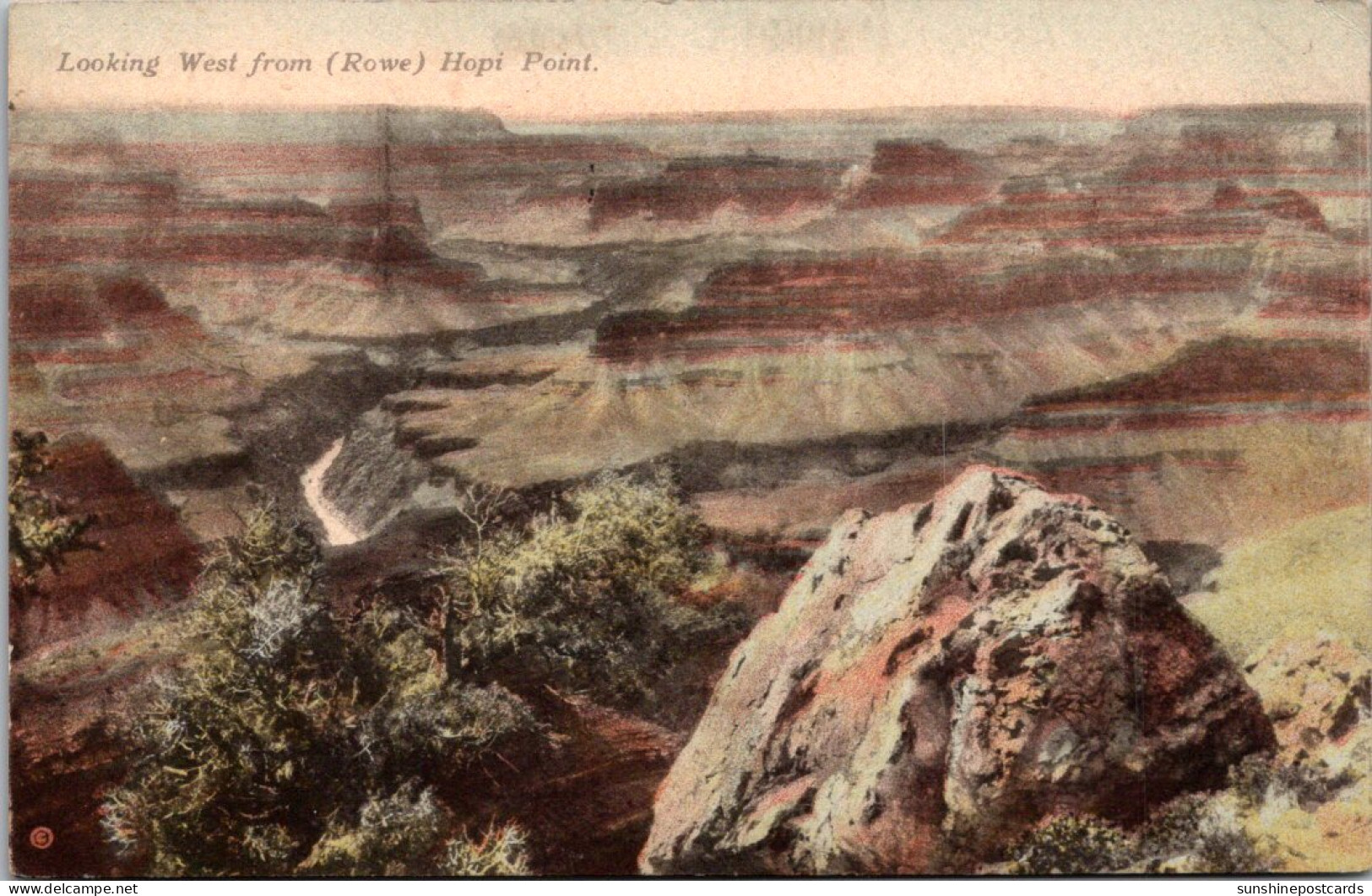 Arizona Grand Canyon Looking West From Hopi Point 1916 - Grand Canyon