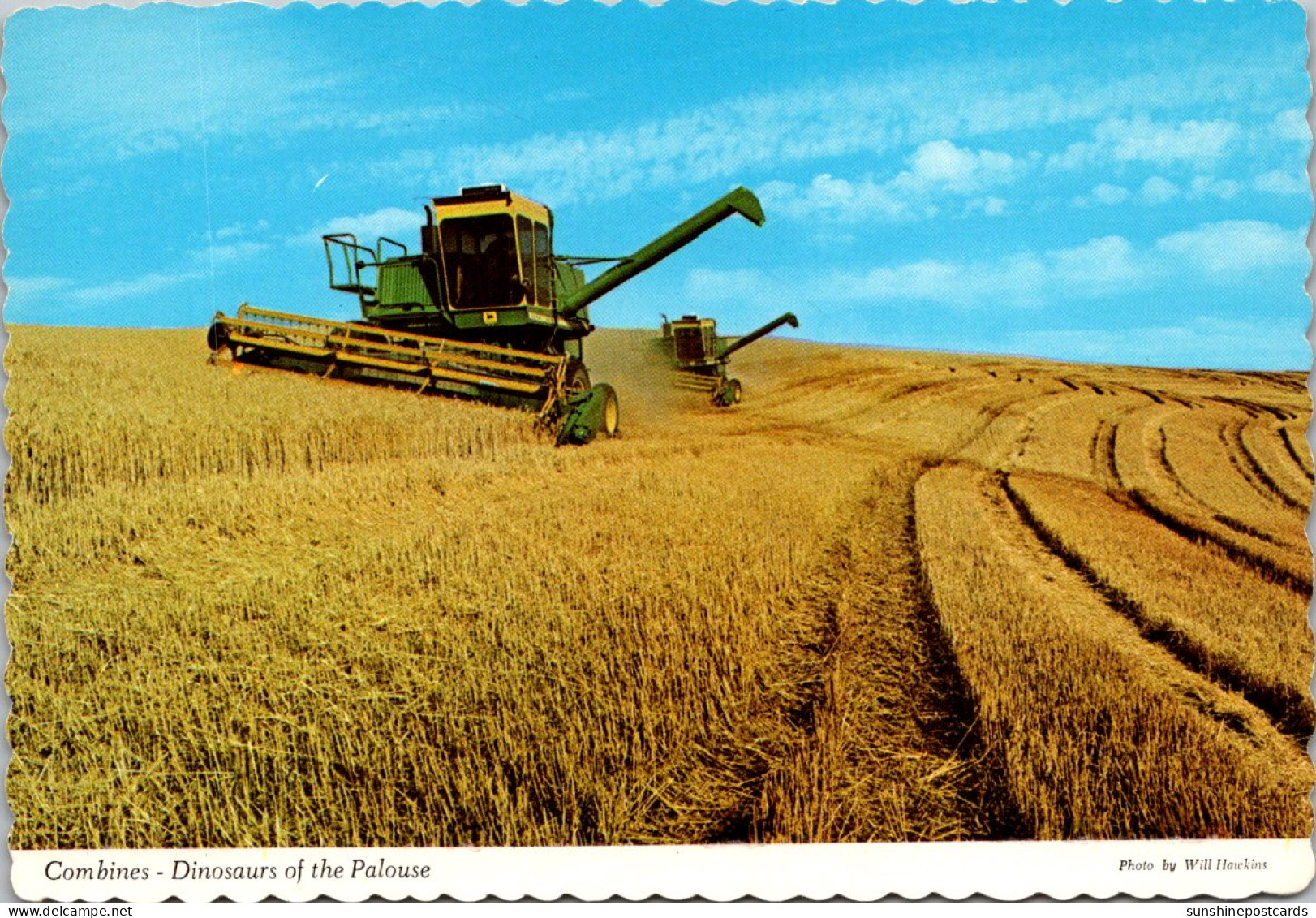 Washington Wheat Field Combines Dinosaurs Of The Palouse - Spokane