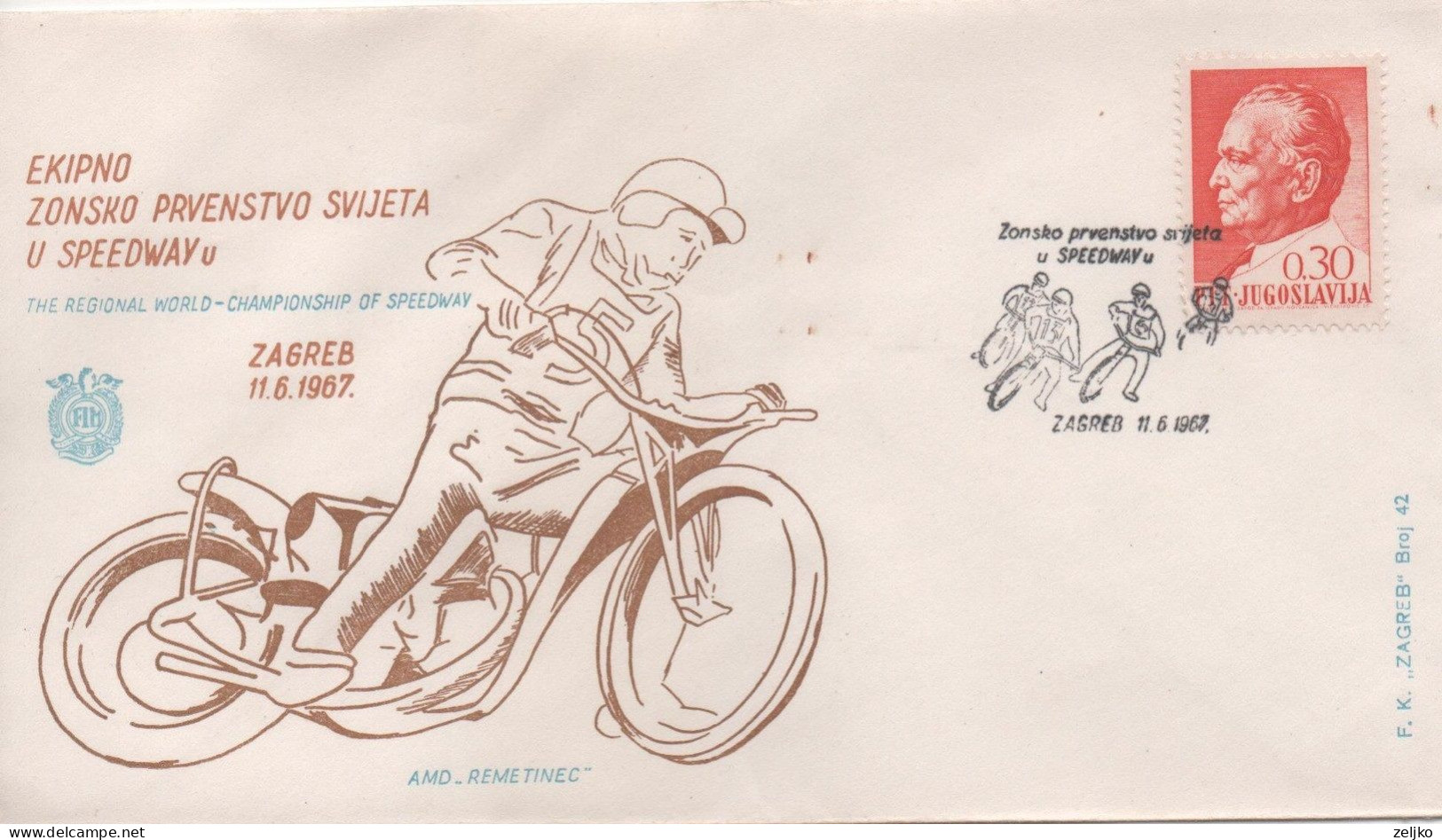 Yugoslavia, Regional World Championship Of Speedway, Zagreb 1967 - Moto