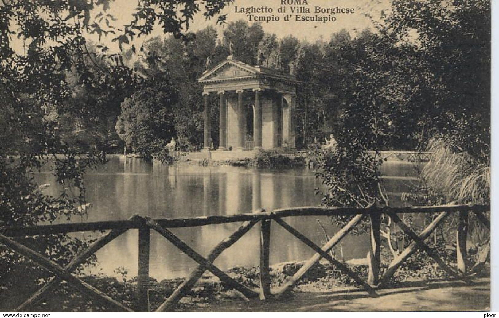 0-ITALAZ 01 07 - ROMA - LAGHETTO DI VILLA BORGHESE - TEMPIO D'ESCULAPIO - Parcs & Jardins