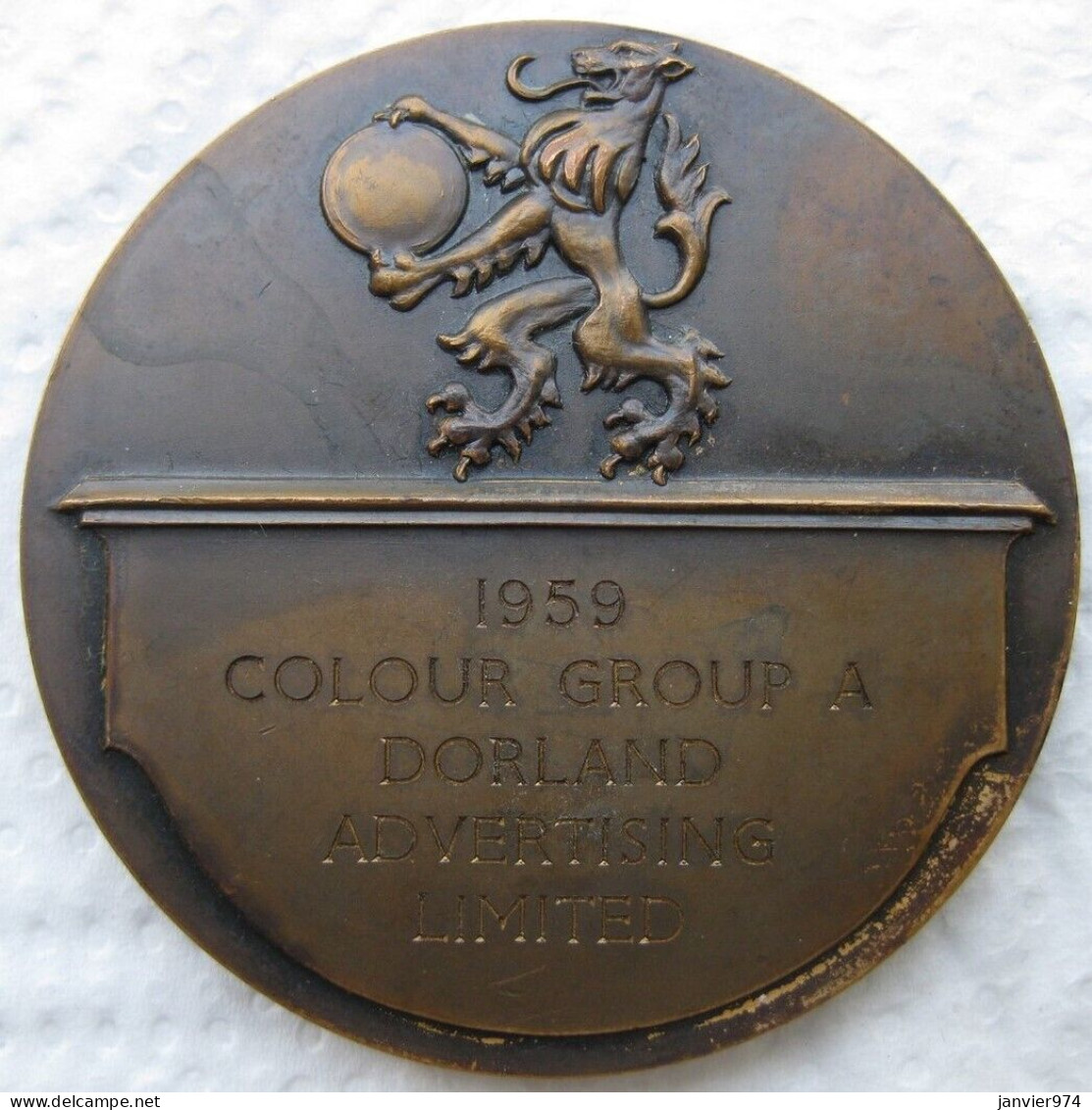 Médaille En Bronze Layton Award.  Prix Décerné  Colour Group A Dorland Advertising Ltd 1959 - Professionals/Firms