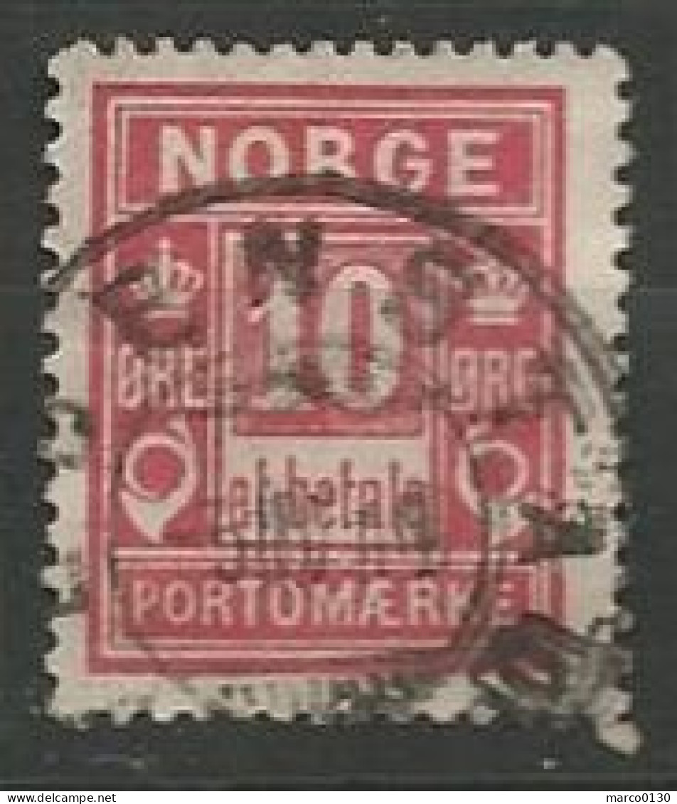 NORVEGE / TAXE N° 3 OBLITERE - Usados