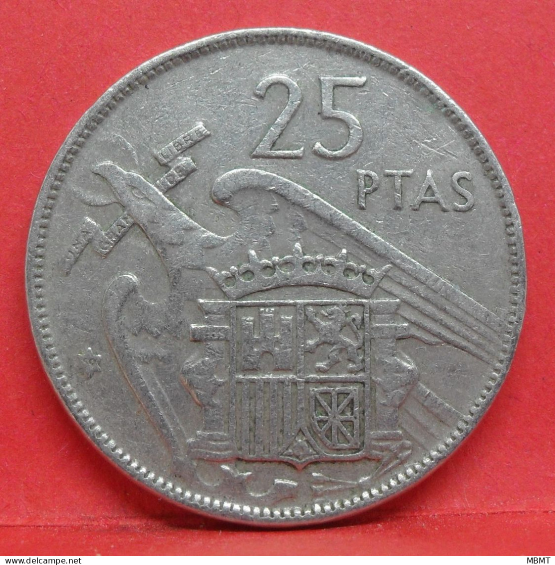 25 Pesetas 1957 étoile 59 - TB - Pièce Monnaie Espagne - Article N°2429 - 25 Pesetas