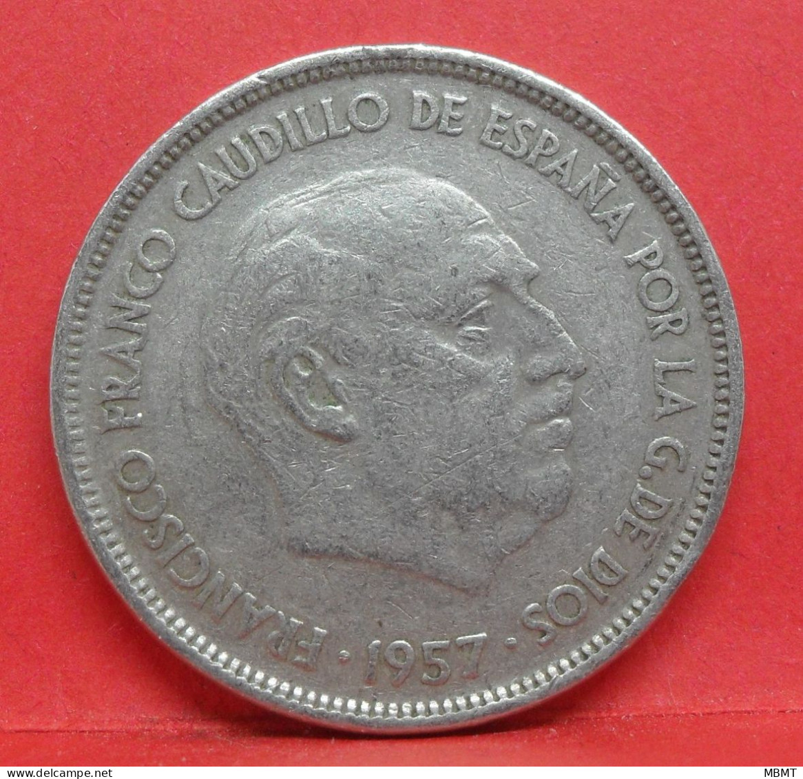 25 Pesetas 1957 étoile 59 - TB - Pièce Monnaie Espagne - Article N°2429 - 25 Pesetas