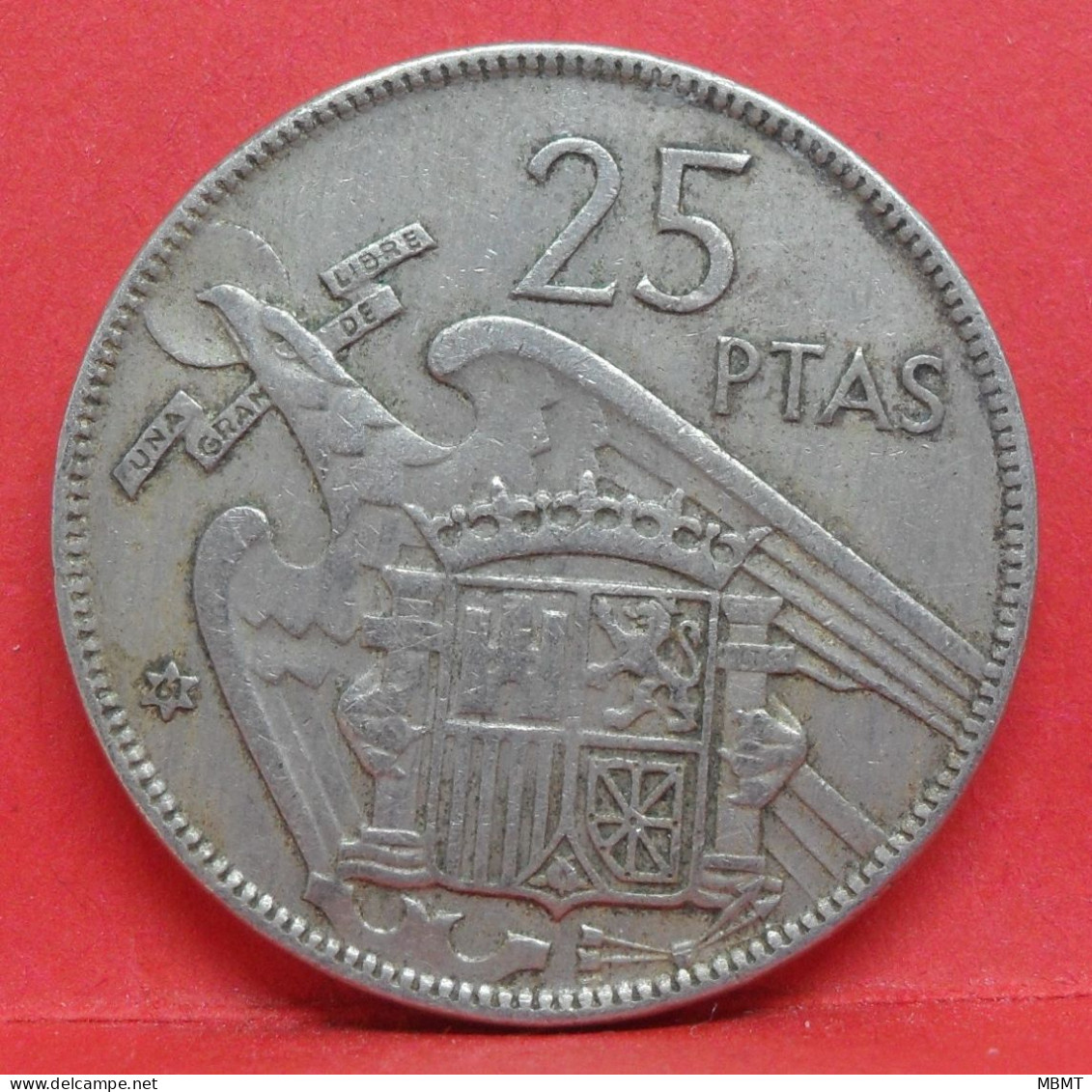 25 Pesetas 1957 étoile 61 - TB - Pièce Monnaie Espagne - Article N°2431 - 25 Pesetas