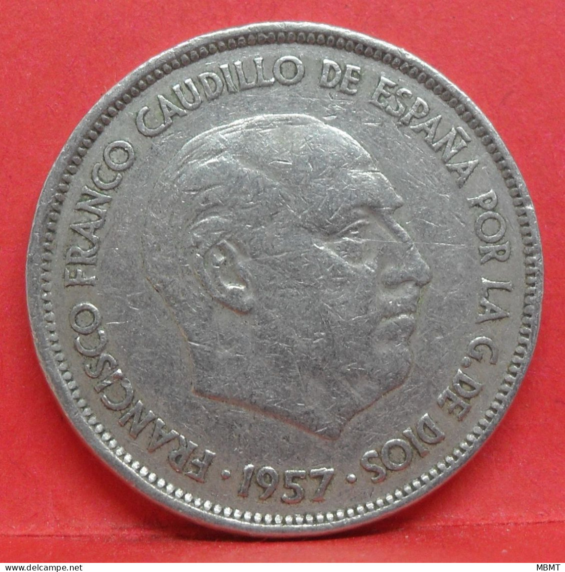 25 Pesetas 1957 étoile 68 - TB - Pièce Monnaie Espagne - Article N°2438 - 25 Pesetas