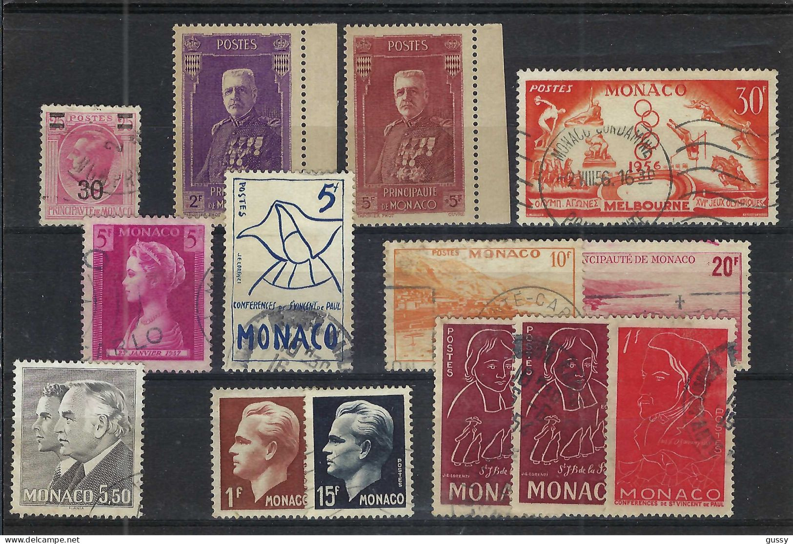 MONACO Ca.1940-60: Lot D' Obl. Et Neufs**, Forte Cote - Gebraucht