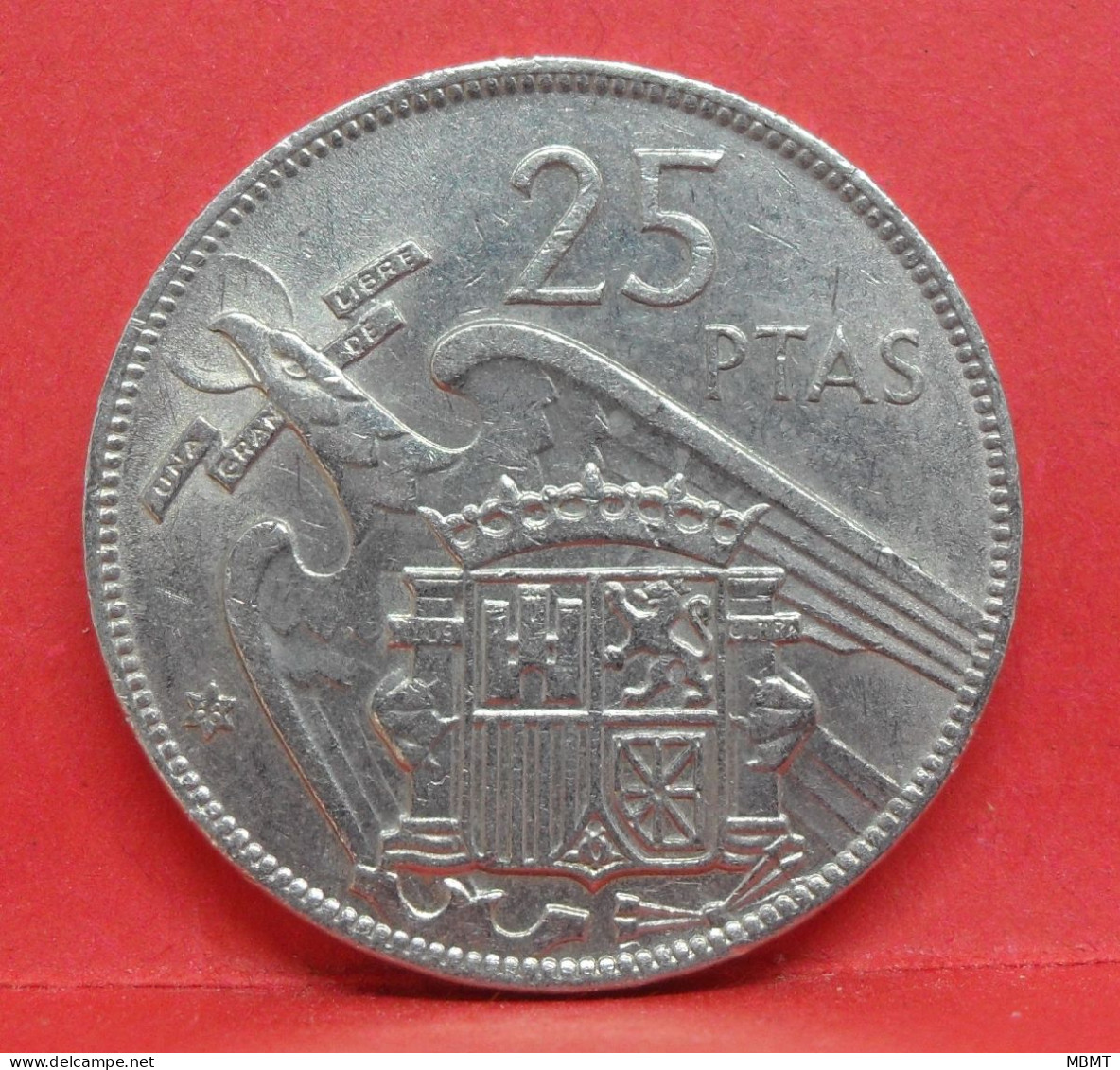 25 Pesetas 1957 étoile 68 - TTB - Pièce Monnaie Espagne - Article N°2439 - 25 Pesetas