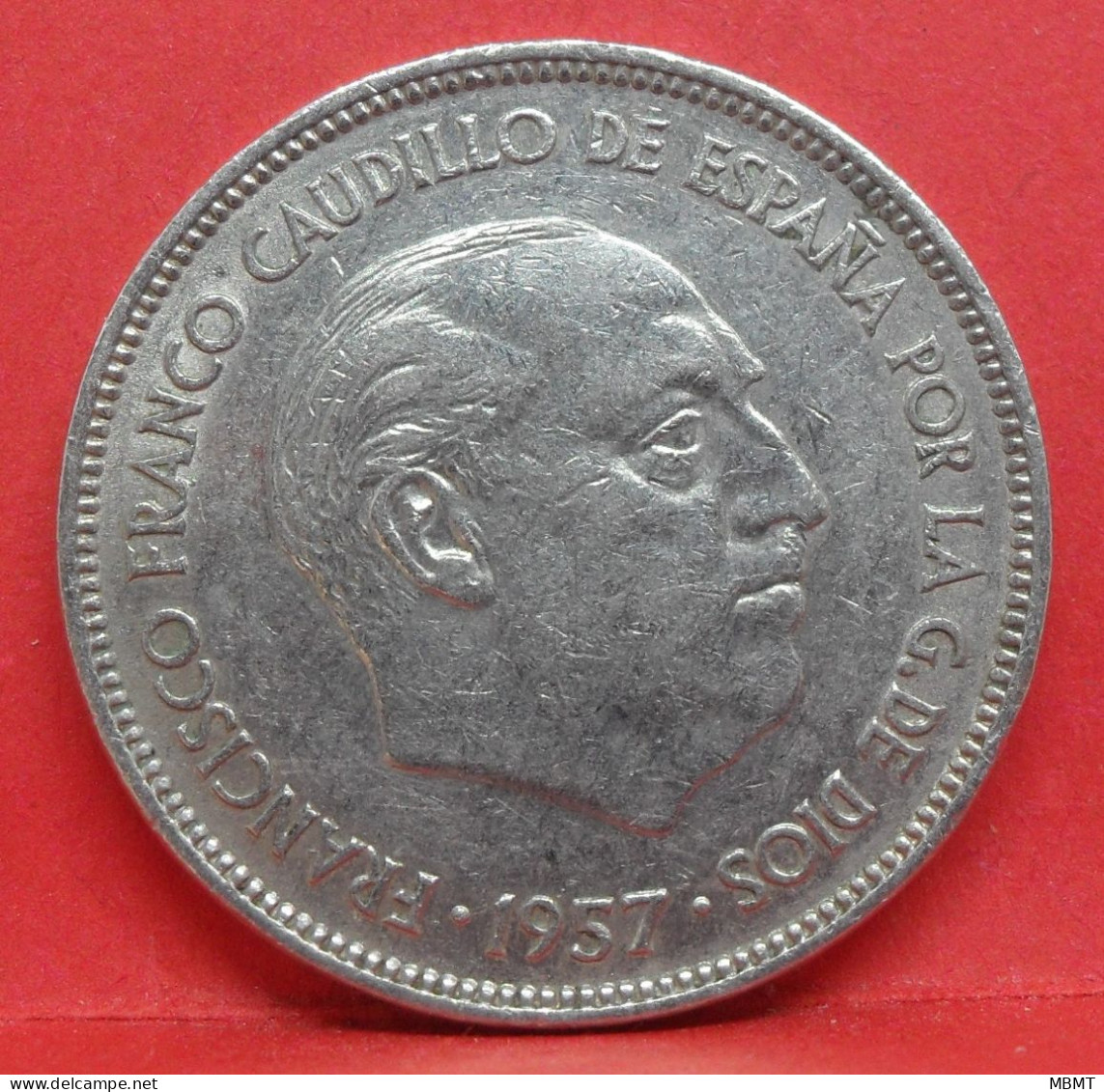 25 Pesetas 1957 étoile 68 - TTB - Pièce Monnaie Espagne - Article N°2439 - 25 Pesetas