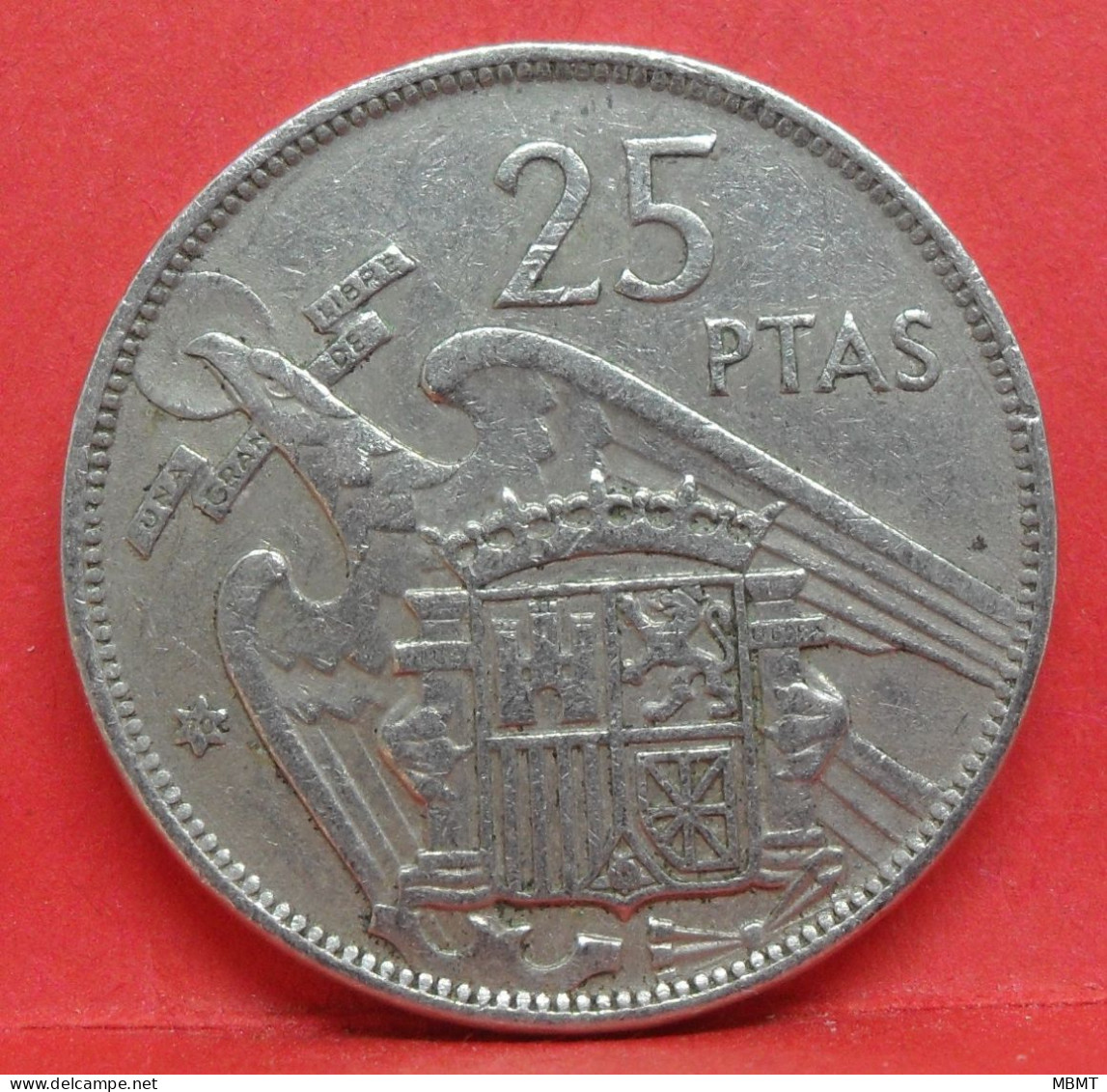 25 Pesetas 1957 étoile 70 - TB - Pièce Monnaie Espagne - Article N°2441 - 25 Pesetas