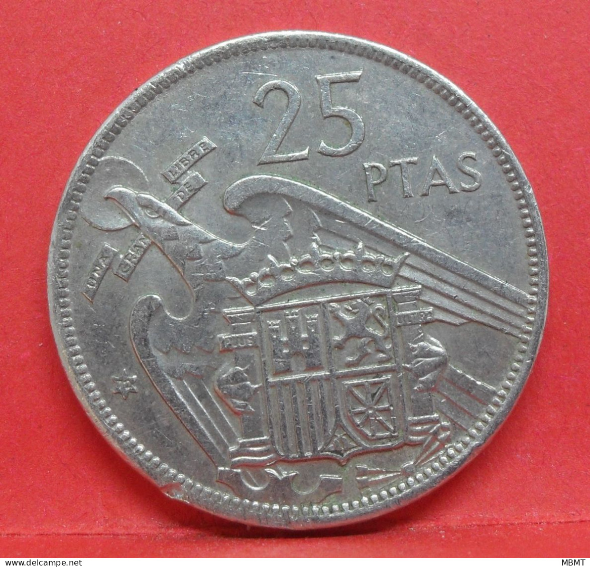 25 Pesetas 1957 étoile 72 - TTB - Pièce Monnaie Espagne - Article N°2443 - 25 Pesetas