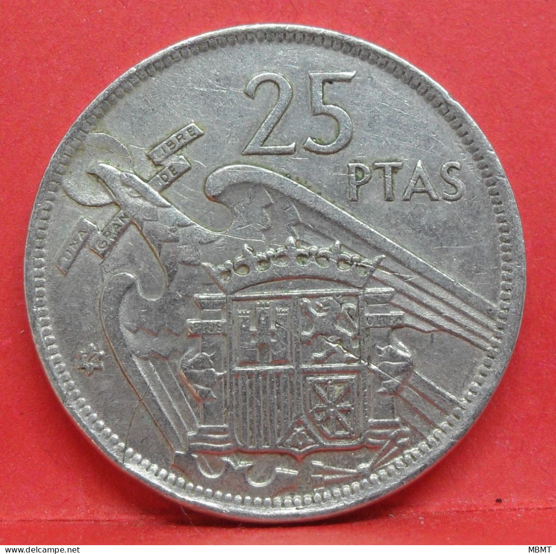 25 Pesetas 1957 étoile 74 - TTB - Pièce Monnaie Espagne - Article N°2445 - 25 Pesetas