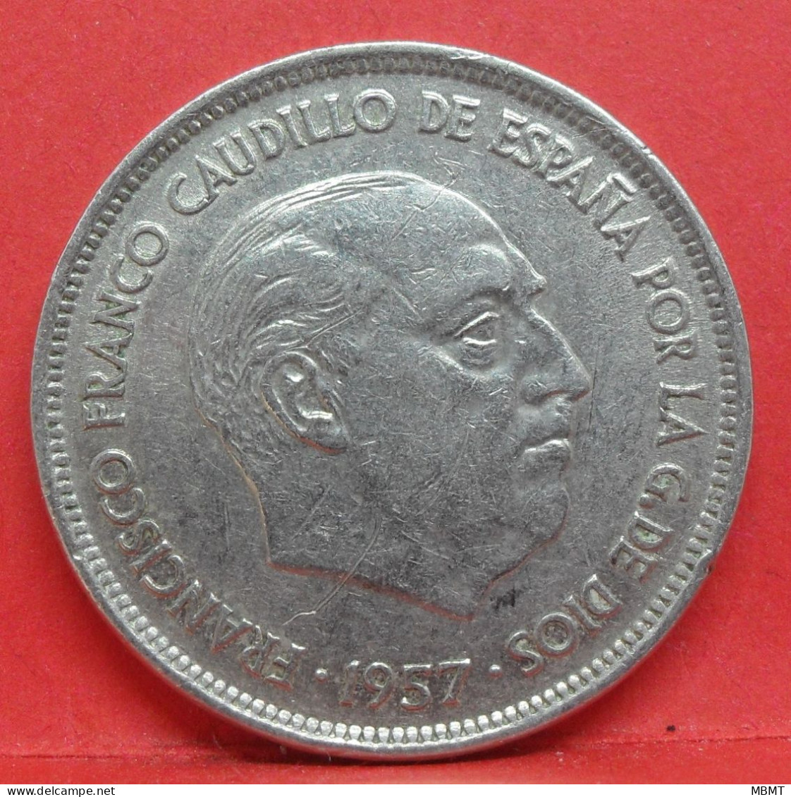 25 Pesetas 1957 étoile 74 - TTB - Pièce Monnaie Espagne - Article N°2445 - 25 Pesetas