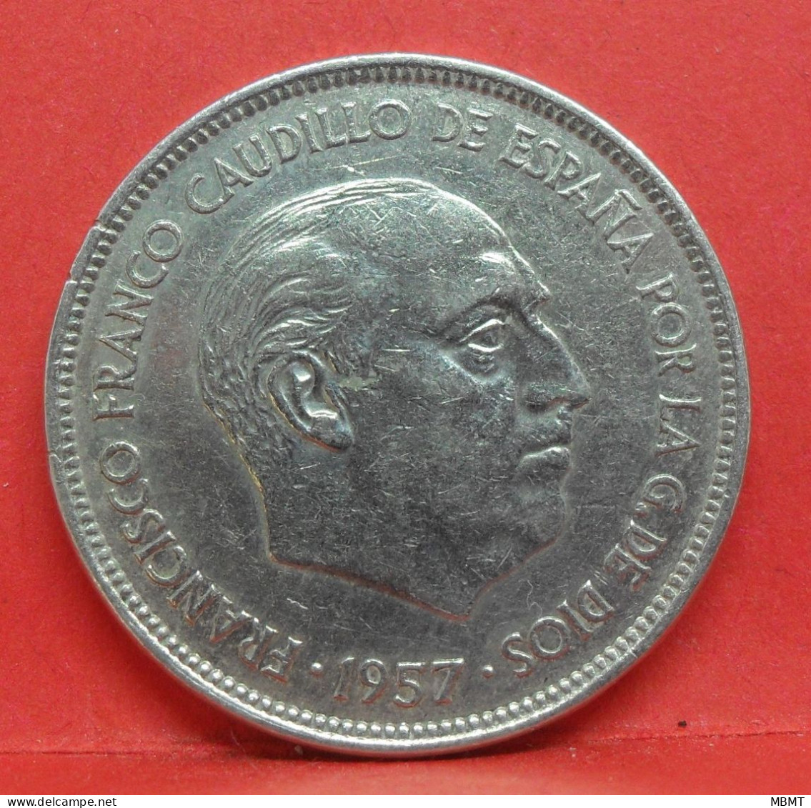 25 Pesetas 1957 étoile 75 - TTB - Pièce Monnaie Espagne - Article N°2446 - 25 Pesetas