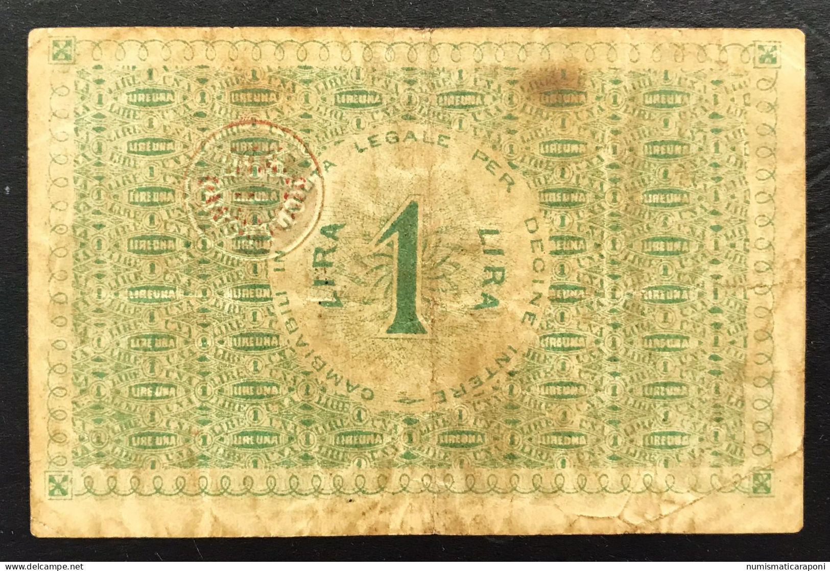 1 Lira Banca Popolare Bresciana 1871/1873 Biglietto Fiduciario Gav.06.0438.2 R3 RRR  BB LOTTO 3332 - Otros & Sin Clasificación