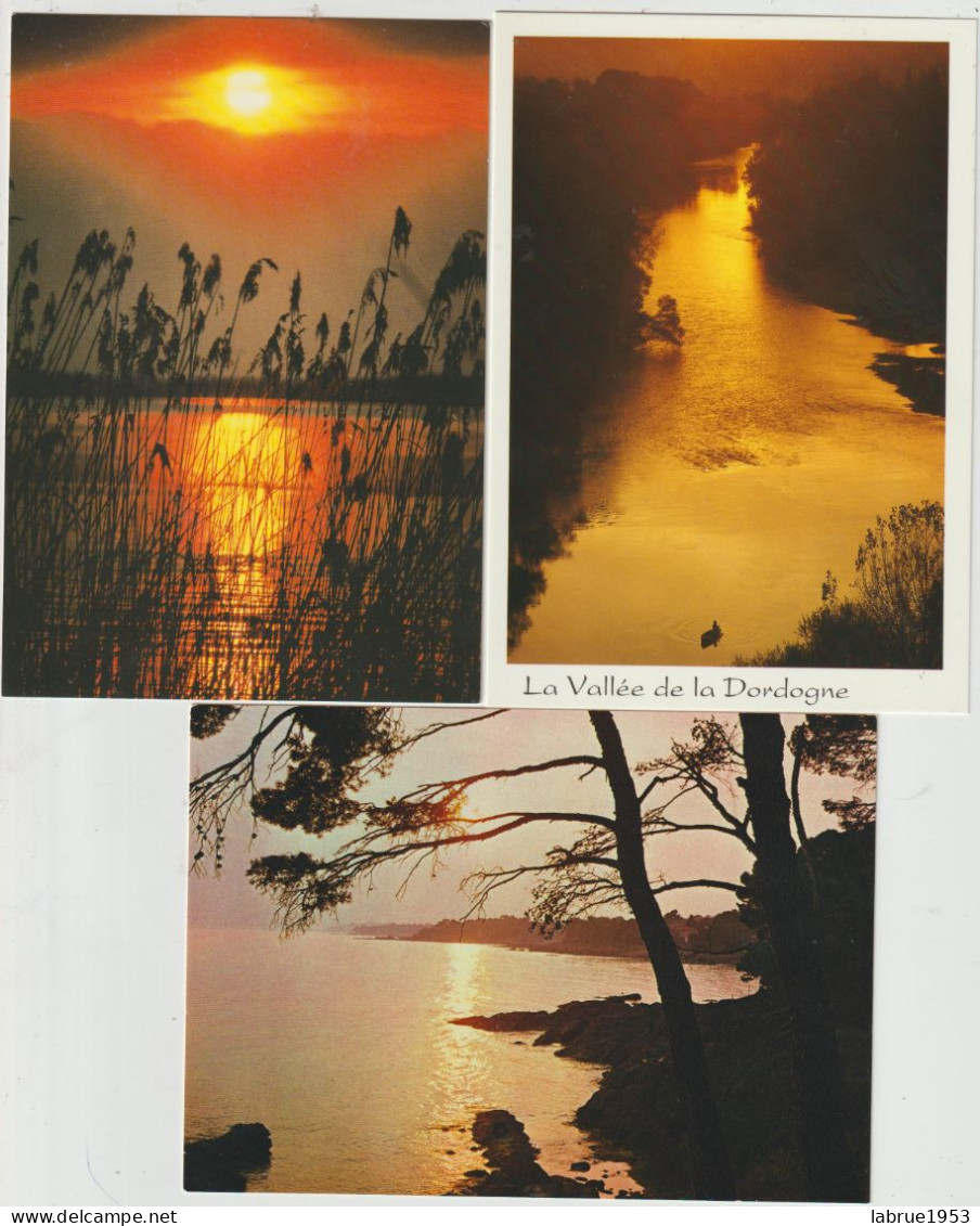 3 Cartes  Coucher De Soleil -( G.298) - Collections & Lots