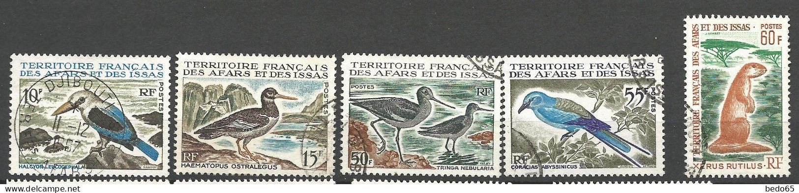 AFARS ET ISSAS N° 329 à 333 OBL / Used - Used Stamps