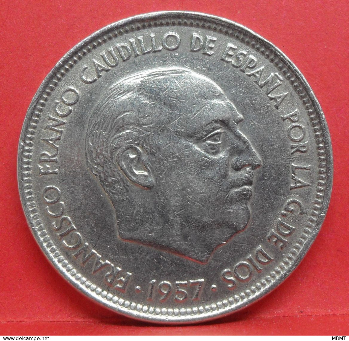 50 Pesetas 1957 étoile 58 - TTB - Pièce Monnaie Espagne - Article N°2479 - 50 Pesetas