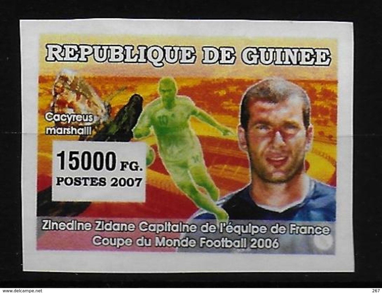 GUINEE  N° 2863 * * NON DENTELE  Cup 2006 Fussball Soccer Football Zidane - 2006 – Germany