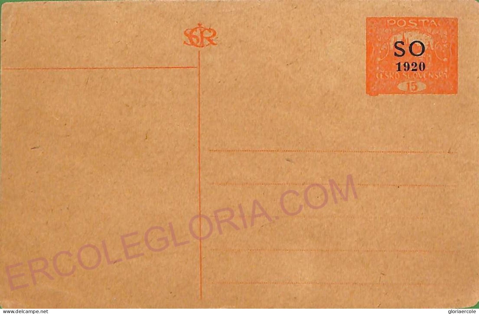 Ad5882 - CZECHOSLOVAKIA East Silesia - Postal History -  STATIONERY CARD  # P1 - Postcards