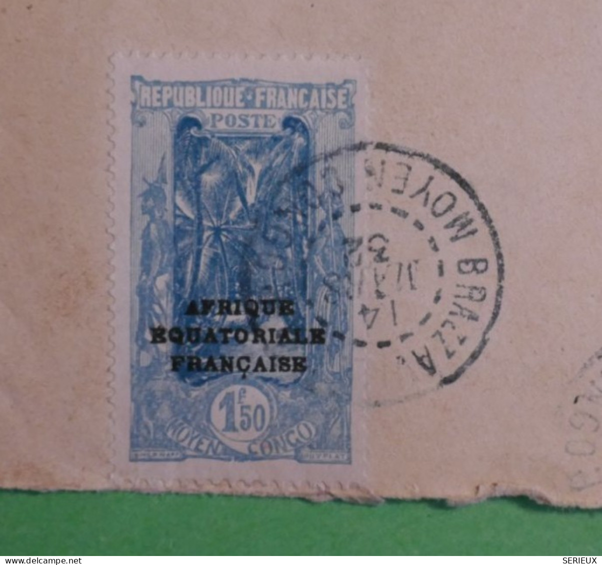 BV10 AEF  BELLE LETTRE  RECO 1932  BRAZZAVILLE+SURCHARGE +AFF. INTERESSANT+ - Lettres & Documents