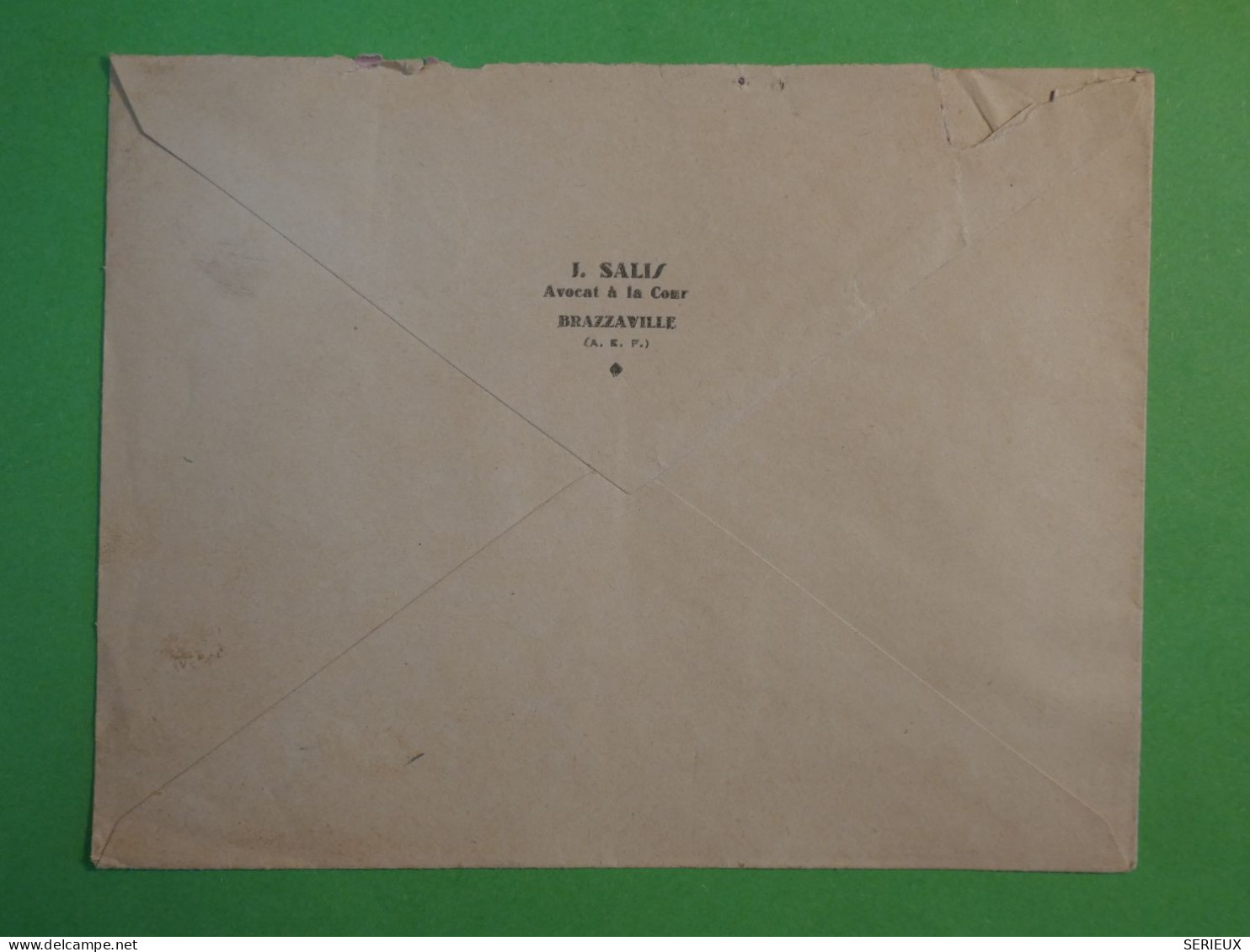 BV10 AEF  BELLE LETTRE  RECO 1932  BRAZZAVILLE+SURCHARGE +AFF. INTERESSANT+ - Lettres & Documents